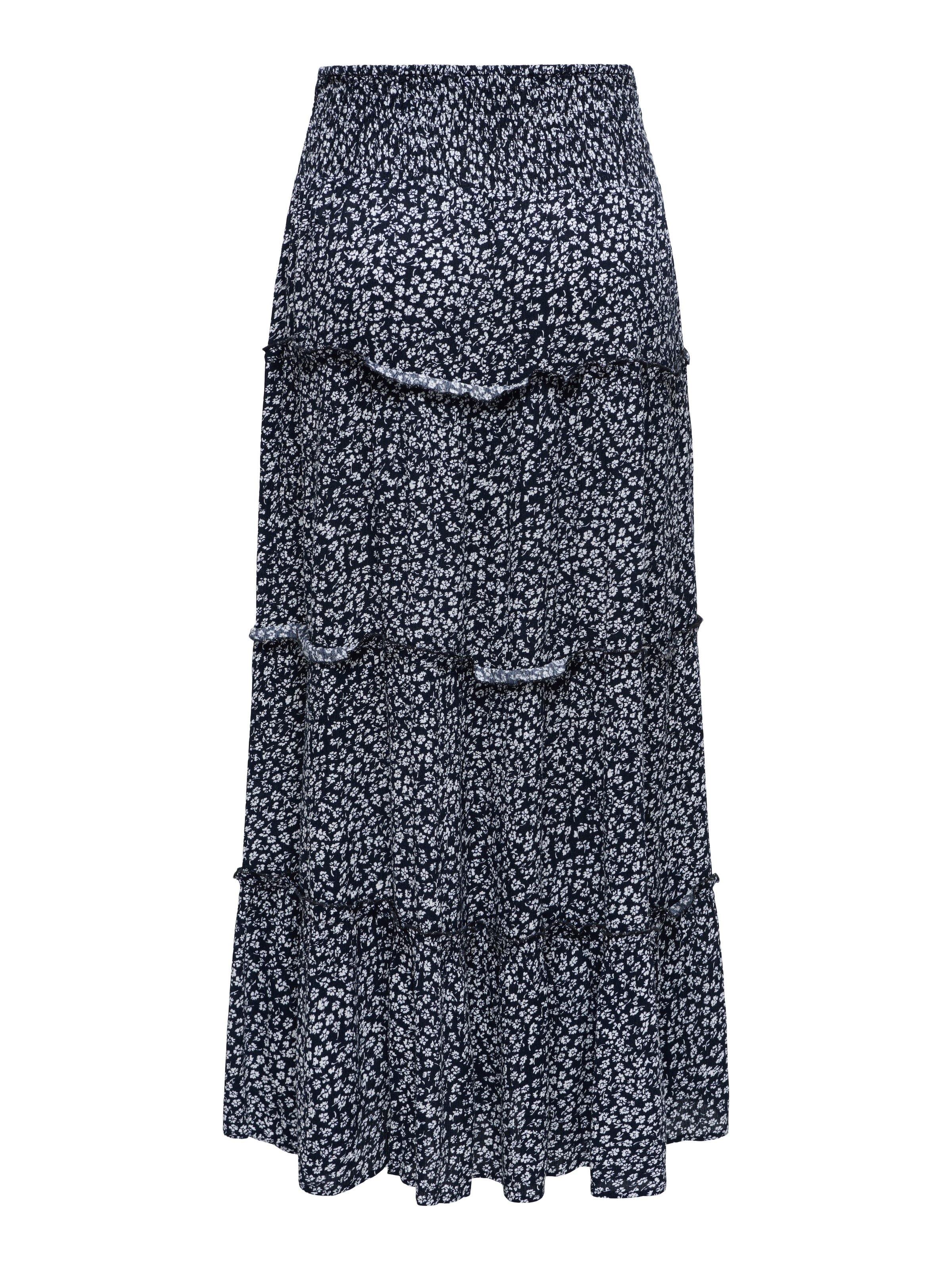 ONLY Maxi jupe »ONLFERNANDA LIFE LAYRED LONG SKIRT NOOS« Viscose, bord-côte froncé