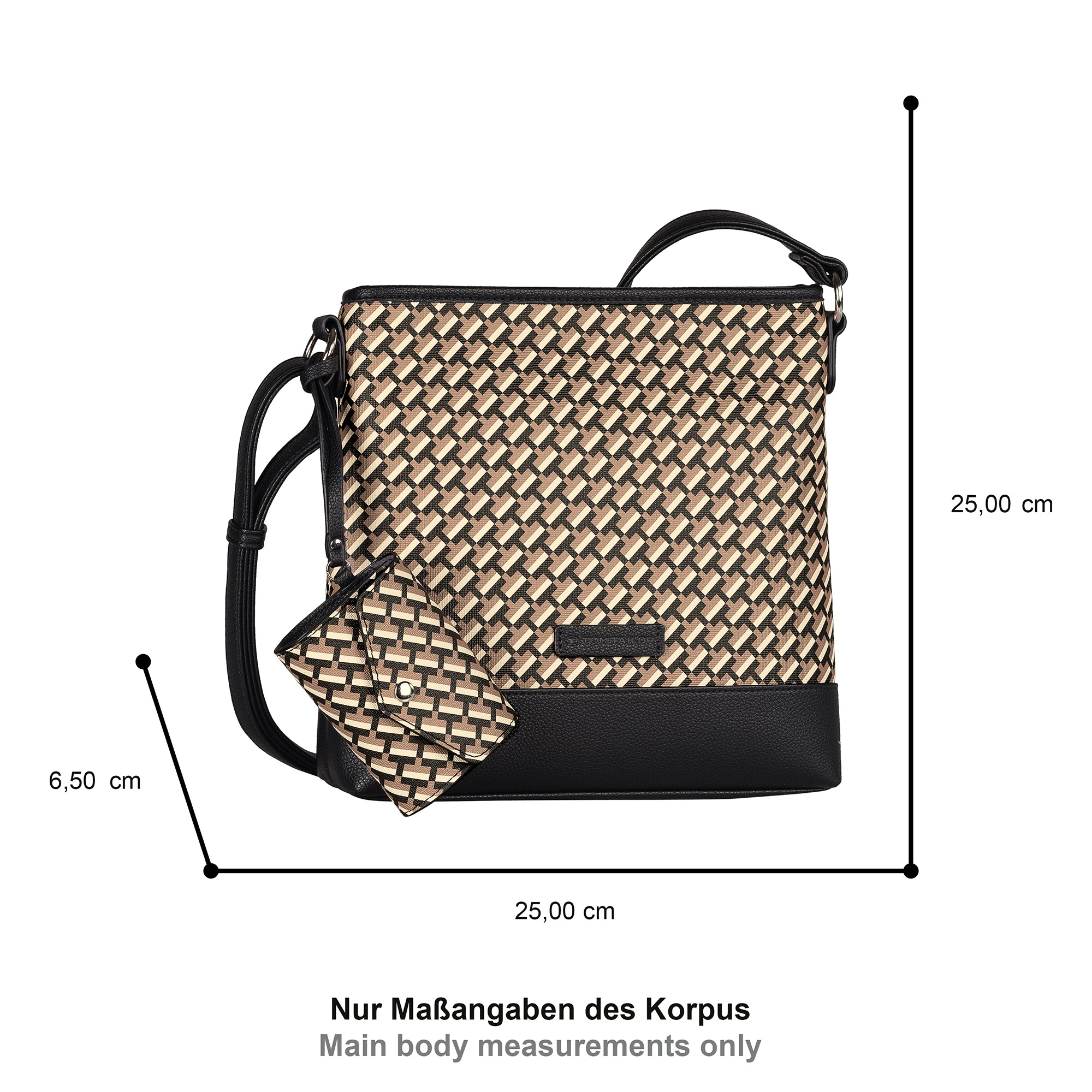 TOM TAILOR Sac à bandoulière »Xenia« mit raffiniert geometrischen "T" Print des Logos auf dem Taschenkörper