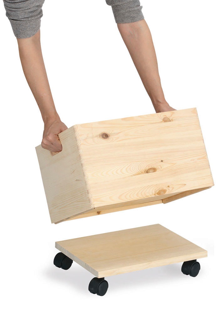 Zeller Present Chariot de transport Kiefernholz, 100% FSC