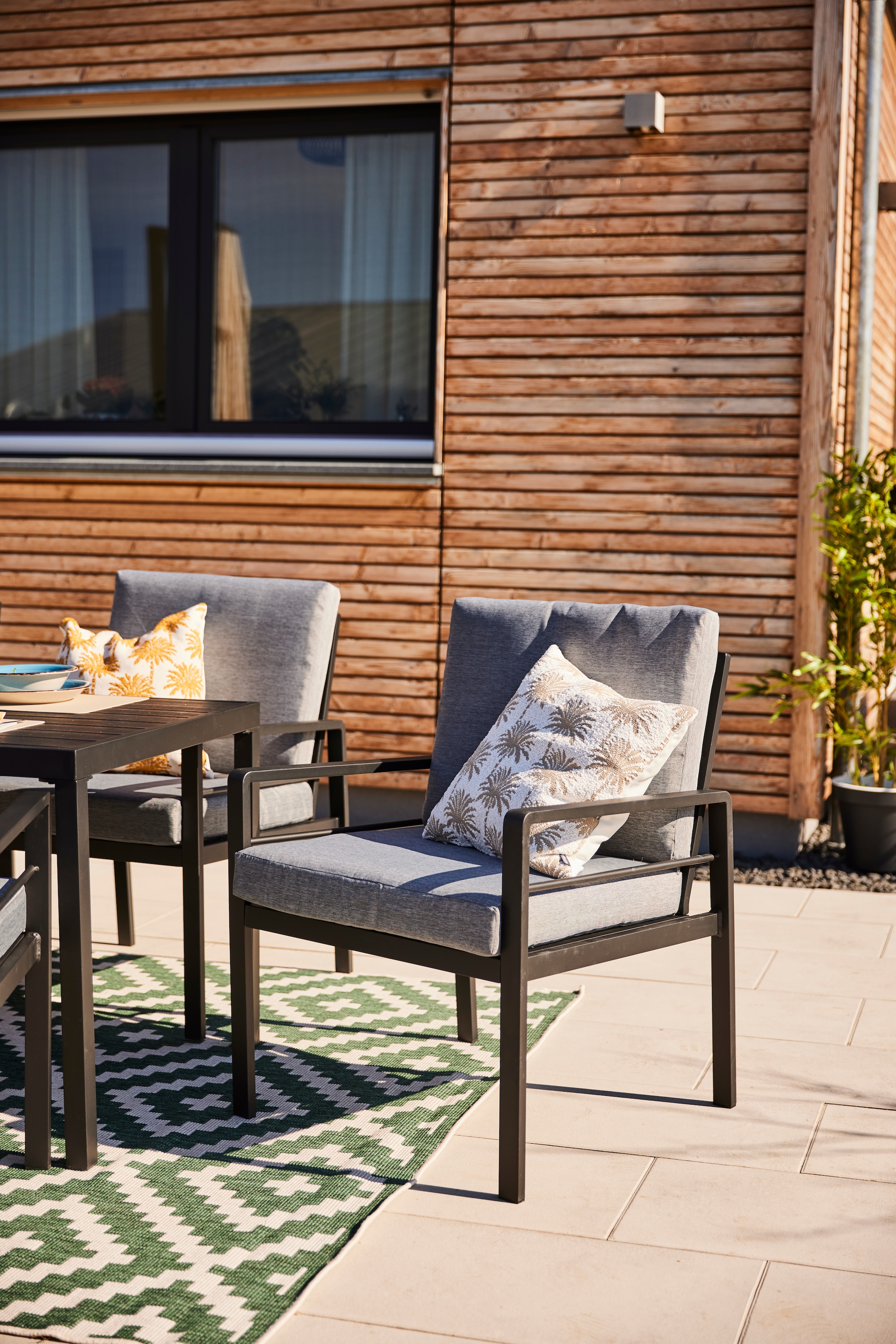 KONIFERA Garten-Essgruppe »»New Jersey«« Set, 6 Sessel, Tisch 80x160x71 cm, inkl. Auflagen, 19 Stk. tlg. Aluminium/Polyrattan