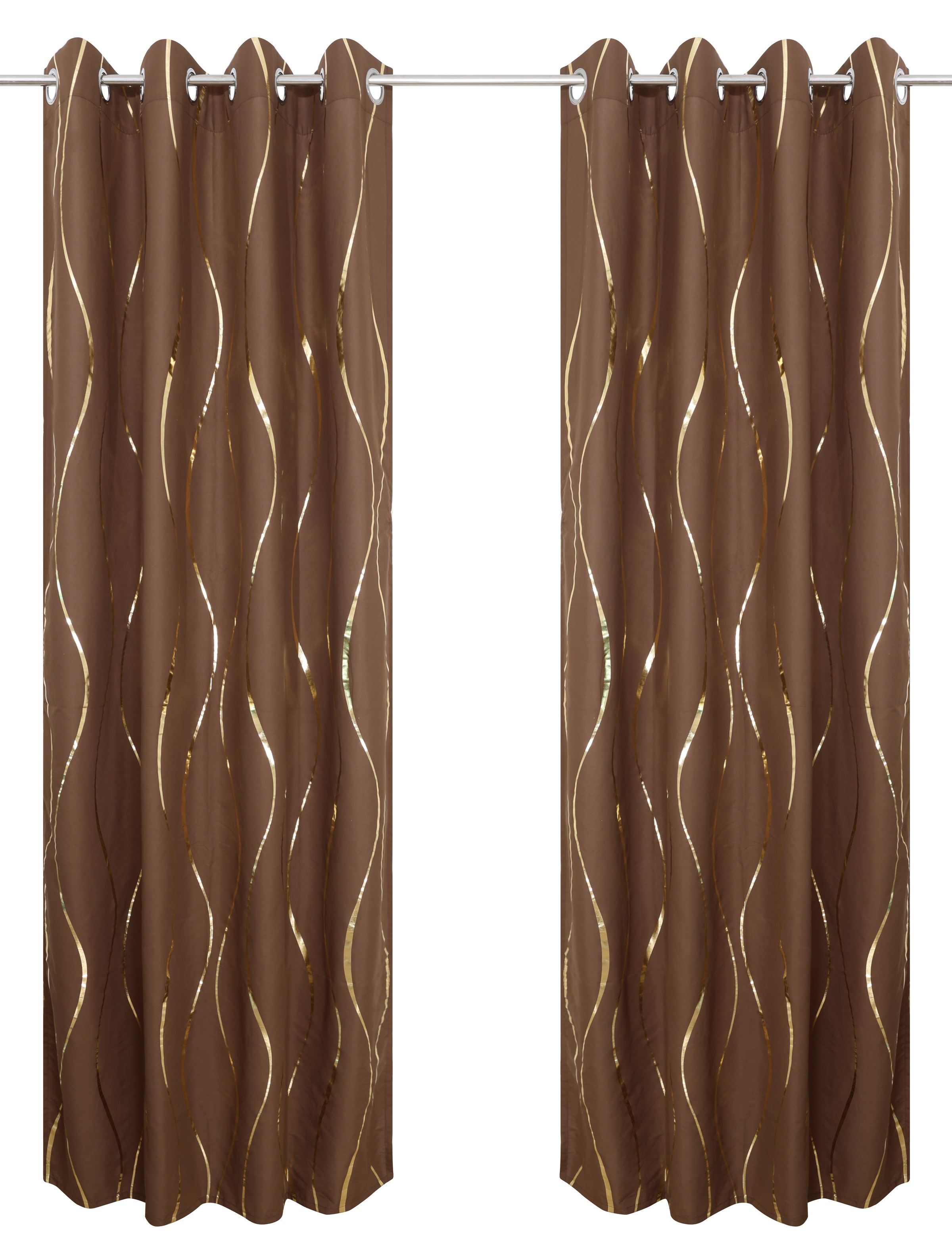 GOODproduct Gardine »Quinnton« Ösen 2 Stk. tlg. Blickdicht, 2er-Set, Ösen- Aufhängung, Metallic-Akzente