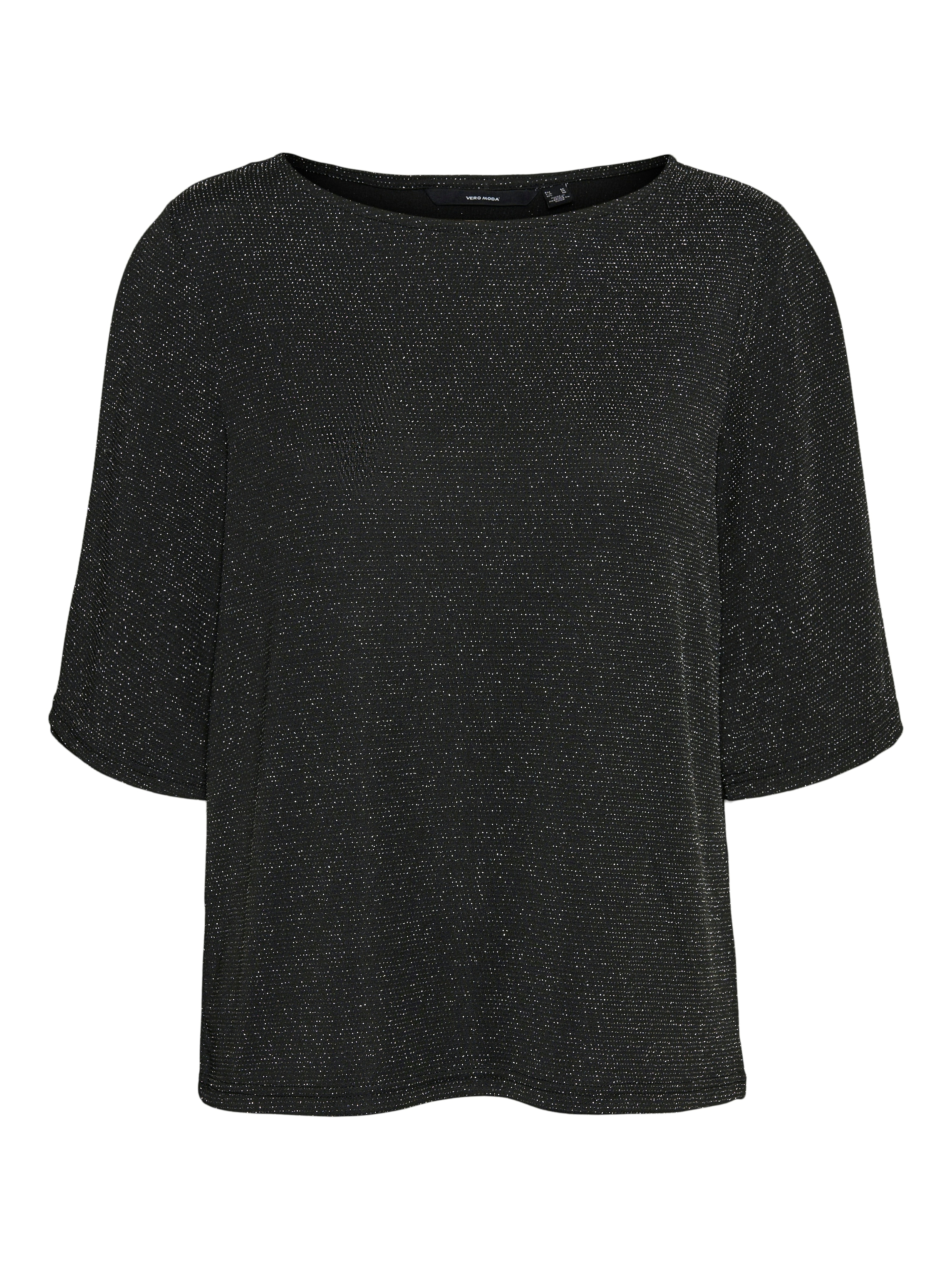 Vero Moda Rundhalsshirt »VMKANVA 2/4 GLITTER TOP JRS«, mit Glitzereffekt
