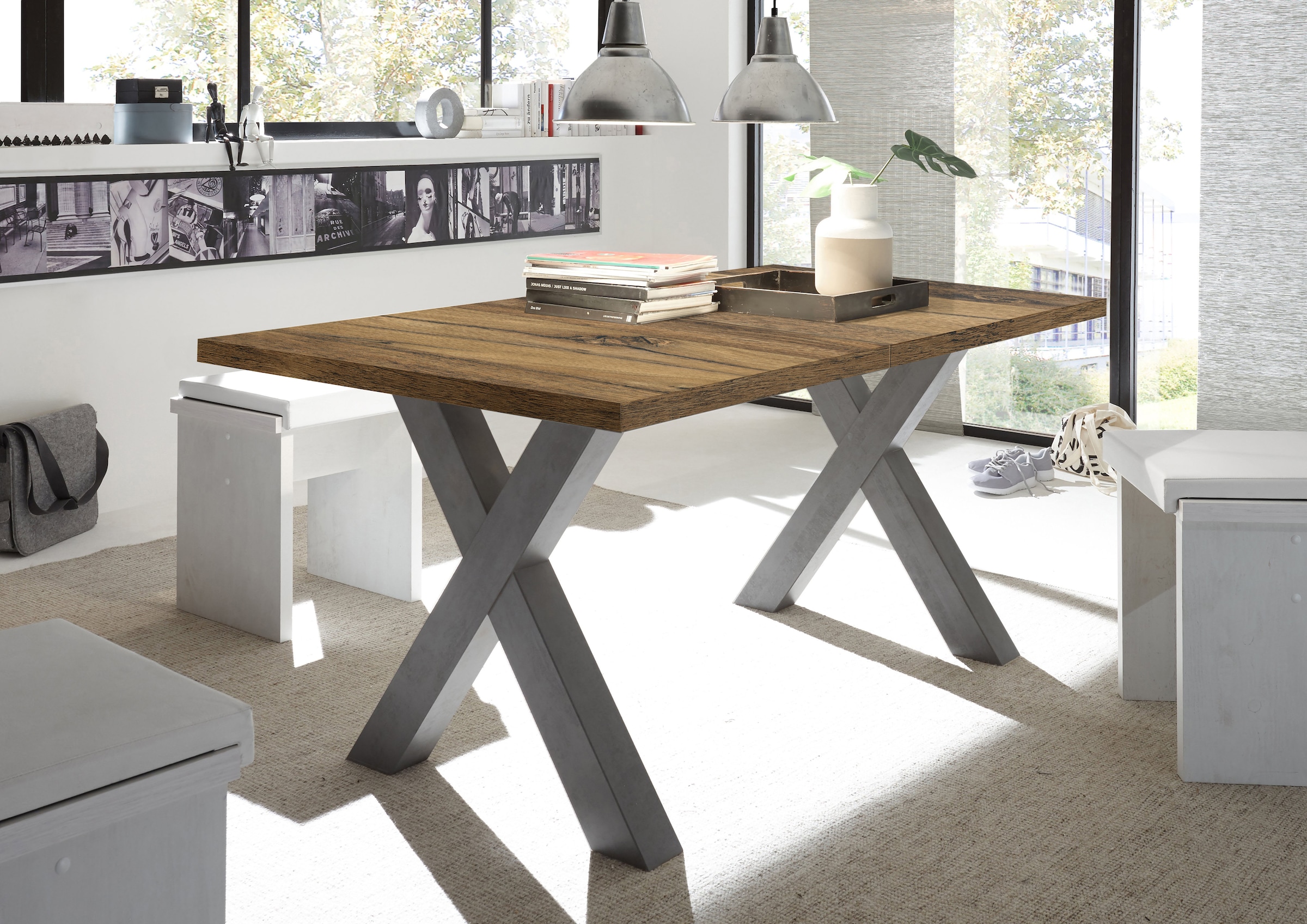 Mäusbacher Esstisch »Mister TOPSELLER!« OTTOs Choice,  mit Auszug (160-210 cm), Gestell in X-Form