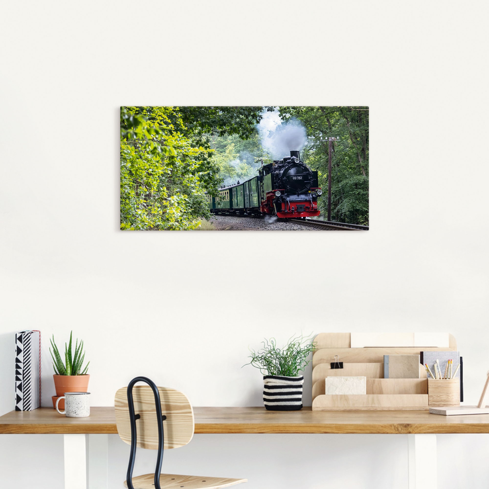 Artland Wandbild »Rügen Rasender Roland Panorama« Zugbilder 1 Stk. tlg. als Leinwandbild in verschied. Grössen