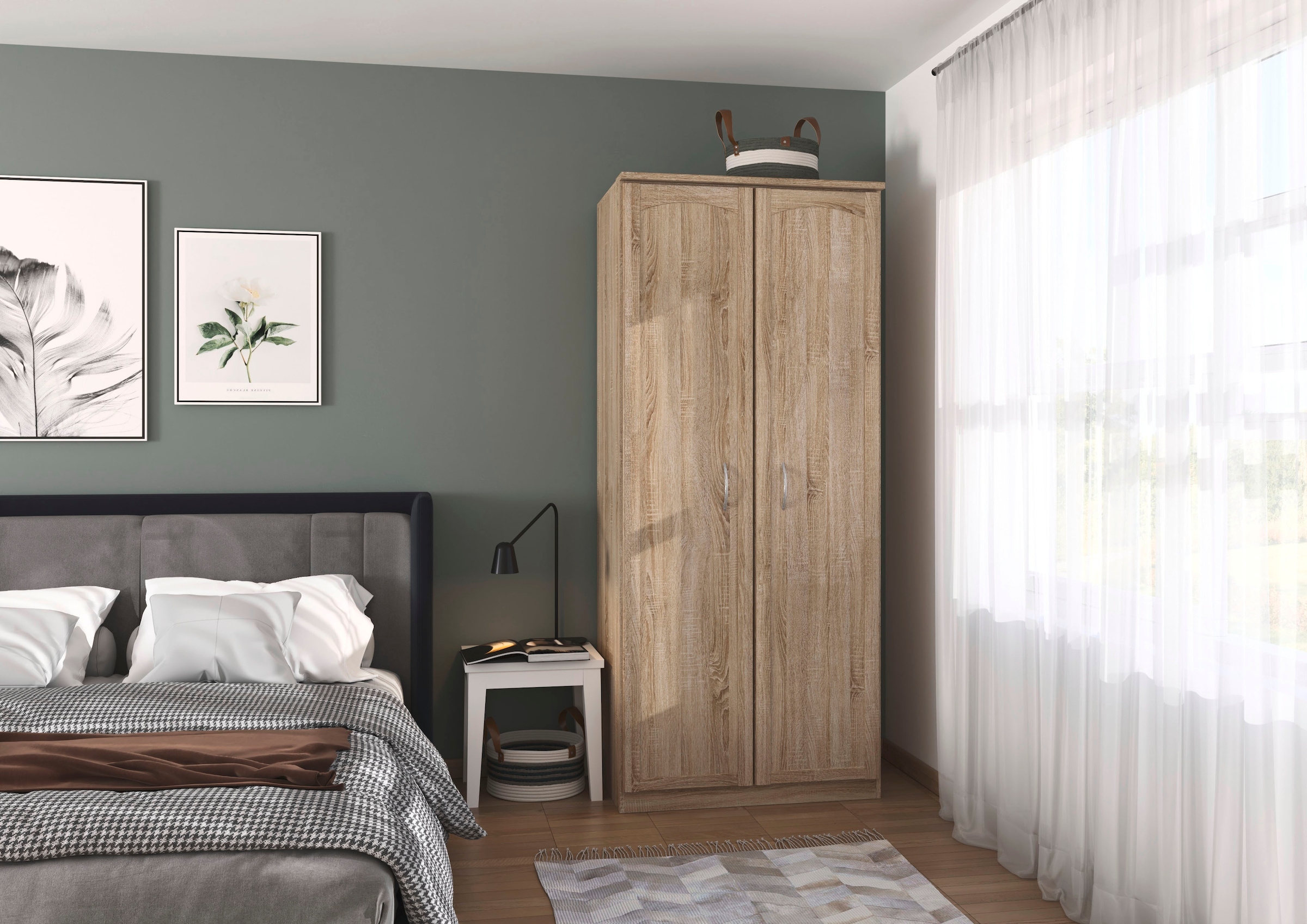 rauch Armoires à vêtements »Schrank Garderobe Garderobenschrank Putzschrank Wäscheschrank TORRENT« Breiten 91/136/181 cm, Höhe 210 cm,  optional Aussenschubladen und Spiegel, viel Stauraum MADE IN GERMANY