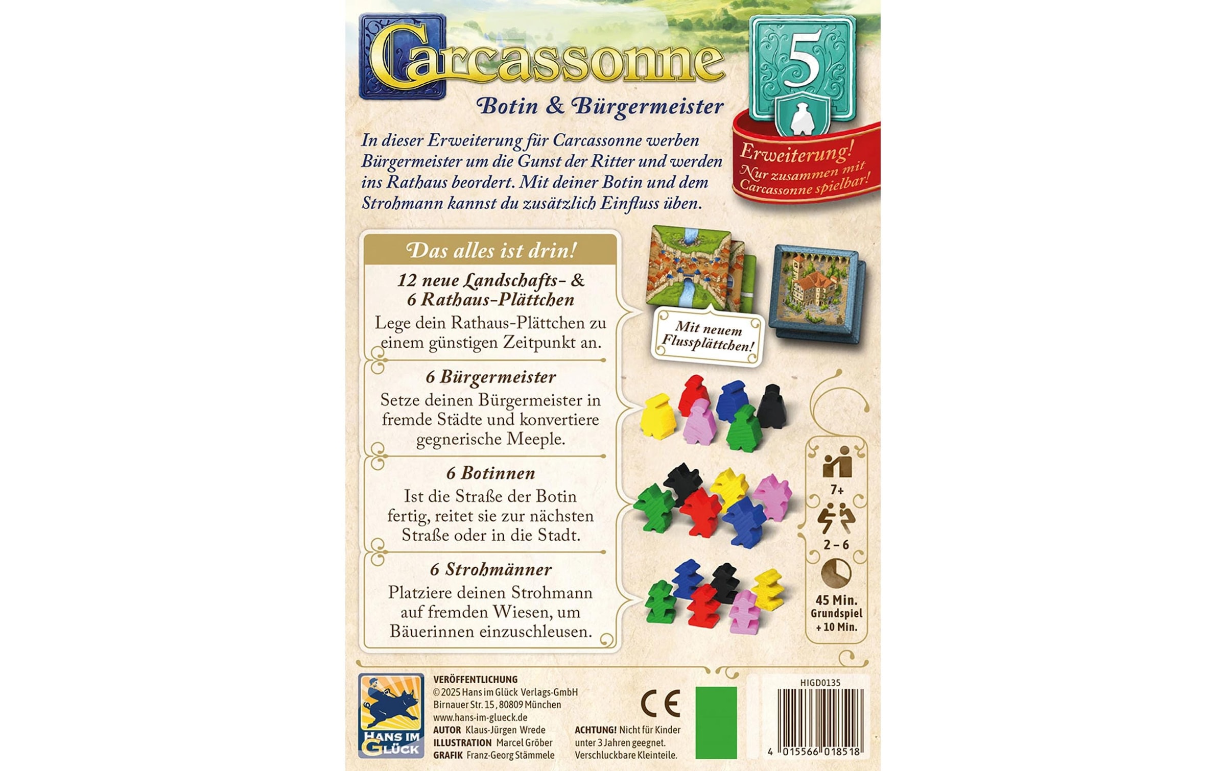 Hans im Glück Jeu »Carcassonne Botin und Bürgermeister (d)«