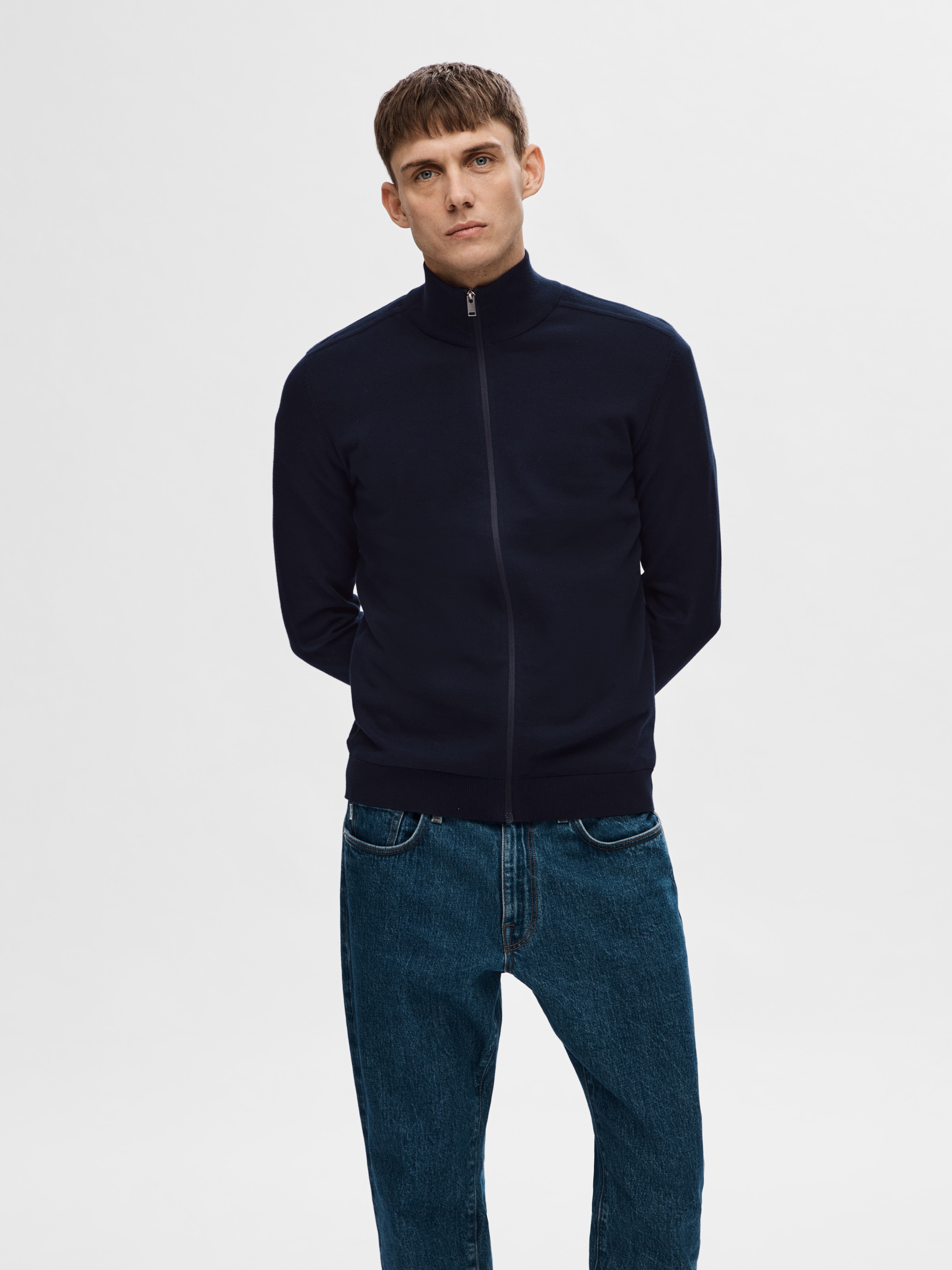 SELECTED HOMME Veste en tricot »SLHBERG FULL ZIP CARDIGAN NOOS«
