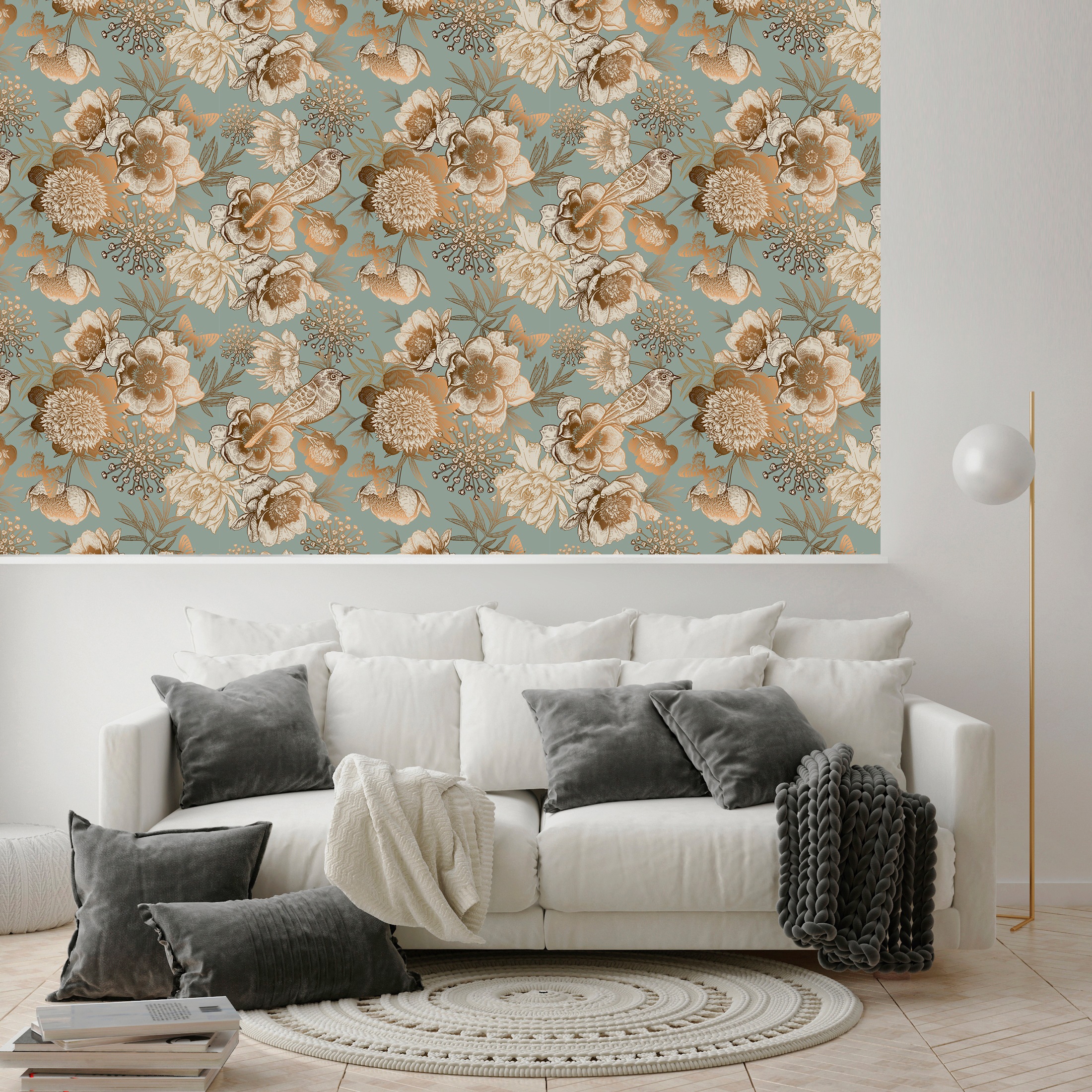 queence Papier peint vinyle »Malina« imprimé 90x250cm, selbstklebend, kinderleichte Anbringung, , Sticker