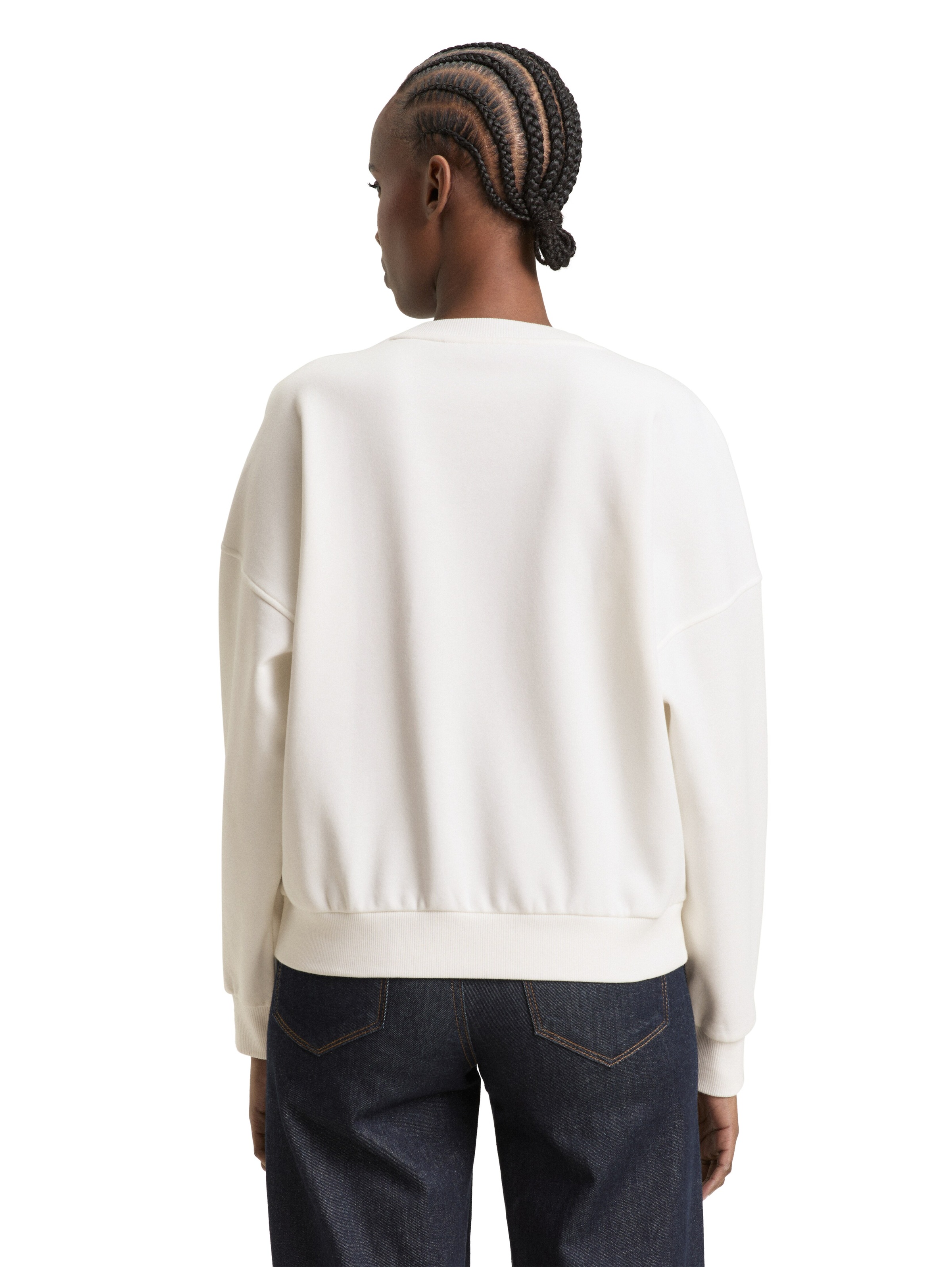 TOM TAILOR Denim Sweat-shirt , col rond, coupe confortable, imprimé
