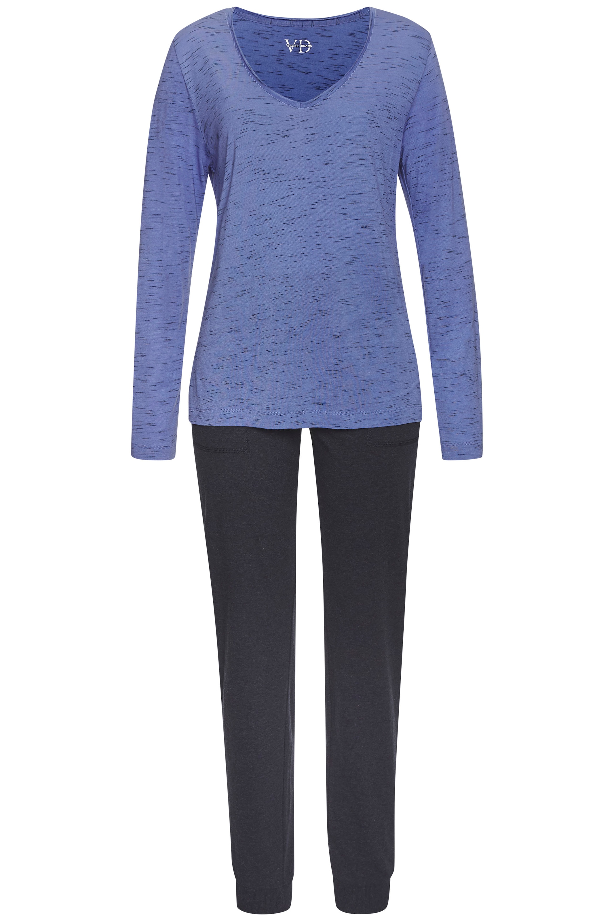 Vivance Dreams Pyjama 2 Stk. tlg., mit schönem Melangeeffekt