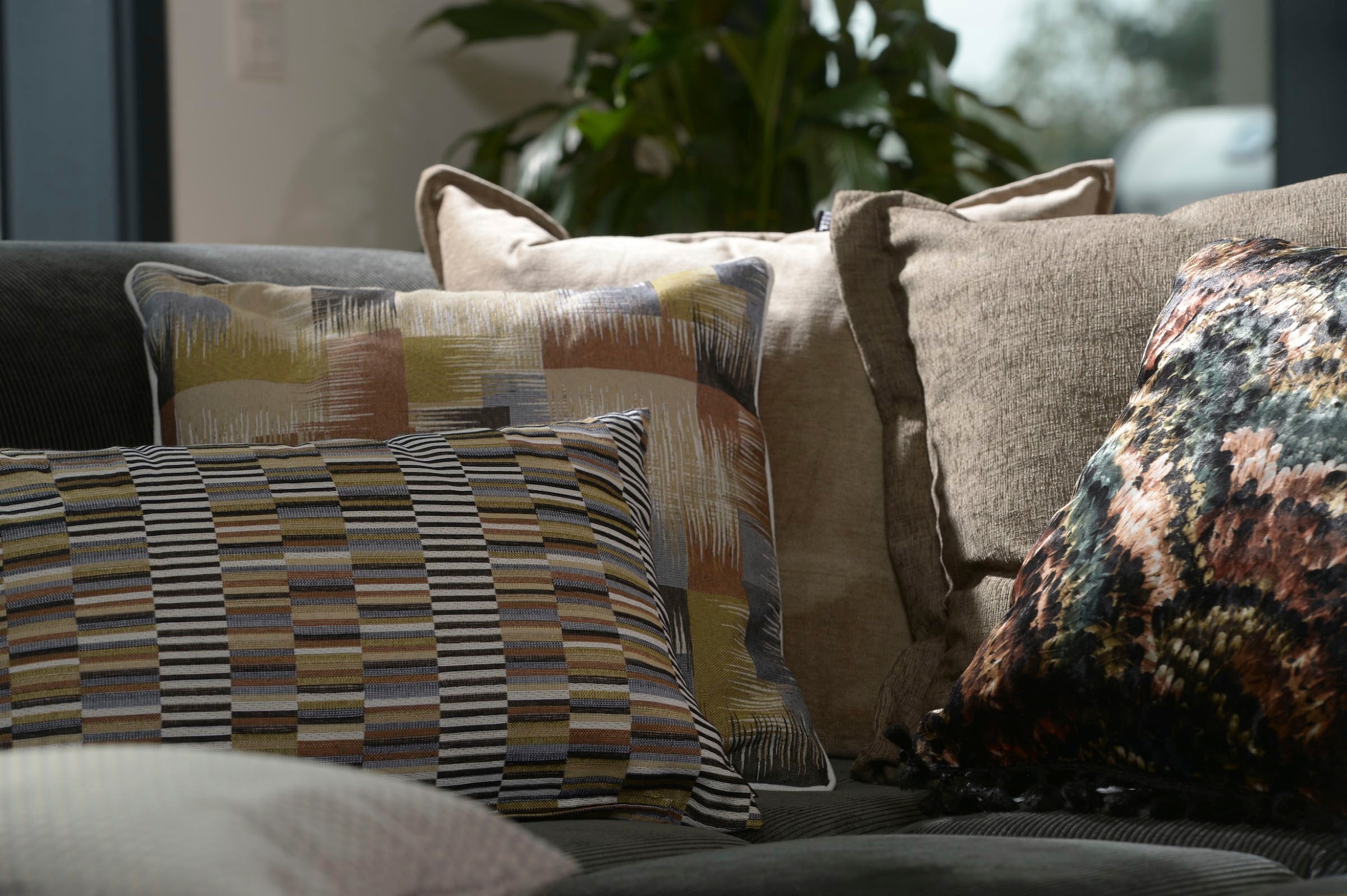 H.O.C.K. Dekokissen »Monti« mit weissem Keder, Kissenhülle mit Füllung, 1 Stück