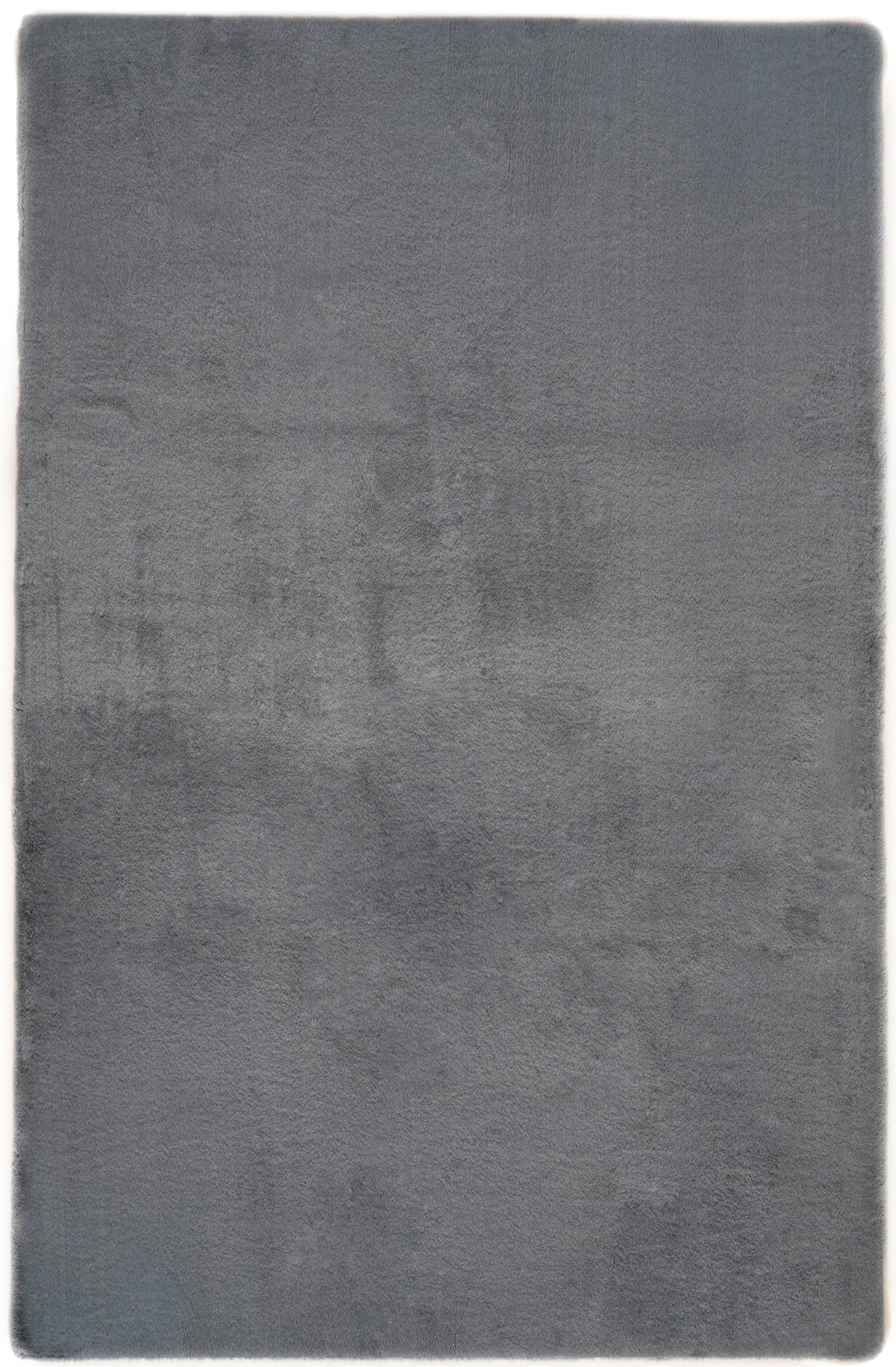 Bruno Banani Tapis en fourrure »Rabbit 2, Kunstfell Teppich, Modern« Rectangulaire 25 mm Höhe Kaninchenfell-Haptik, sehr weich, Wohnzimmer, Schlafzimmer, Esszimmer