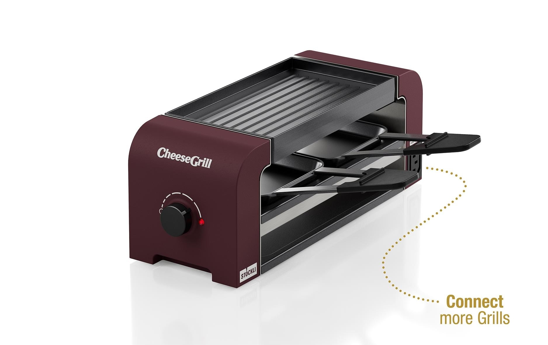 Stöckli Raclette »CheeseGrill 2 Connect 2 Personen, Merlot Red«