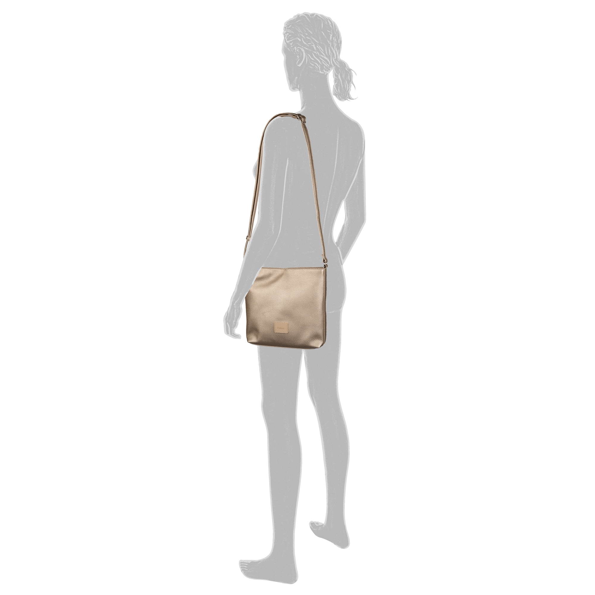 Gabor Sac à bandoulière »Elfie« Damen Schultertasche, Handtasche mit Logo-Aufnäher