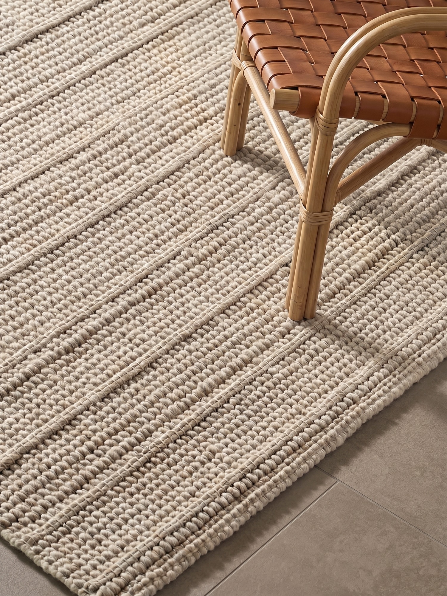 Ted Baker Tapis en laine »Parker , auch als Läufer« Rectangulaire 7 mm Höhe Laine, naturelle, tissée à la main, salon, chambre, bohème, scandinave