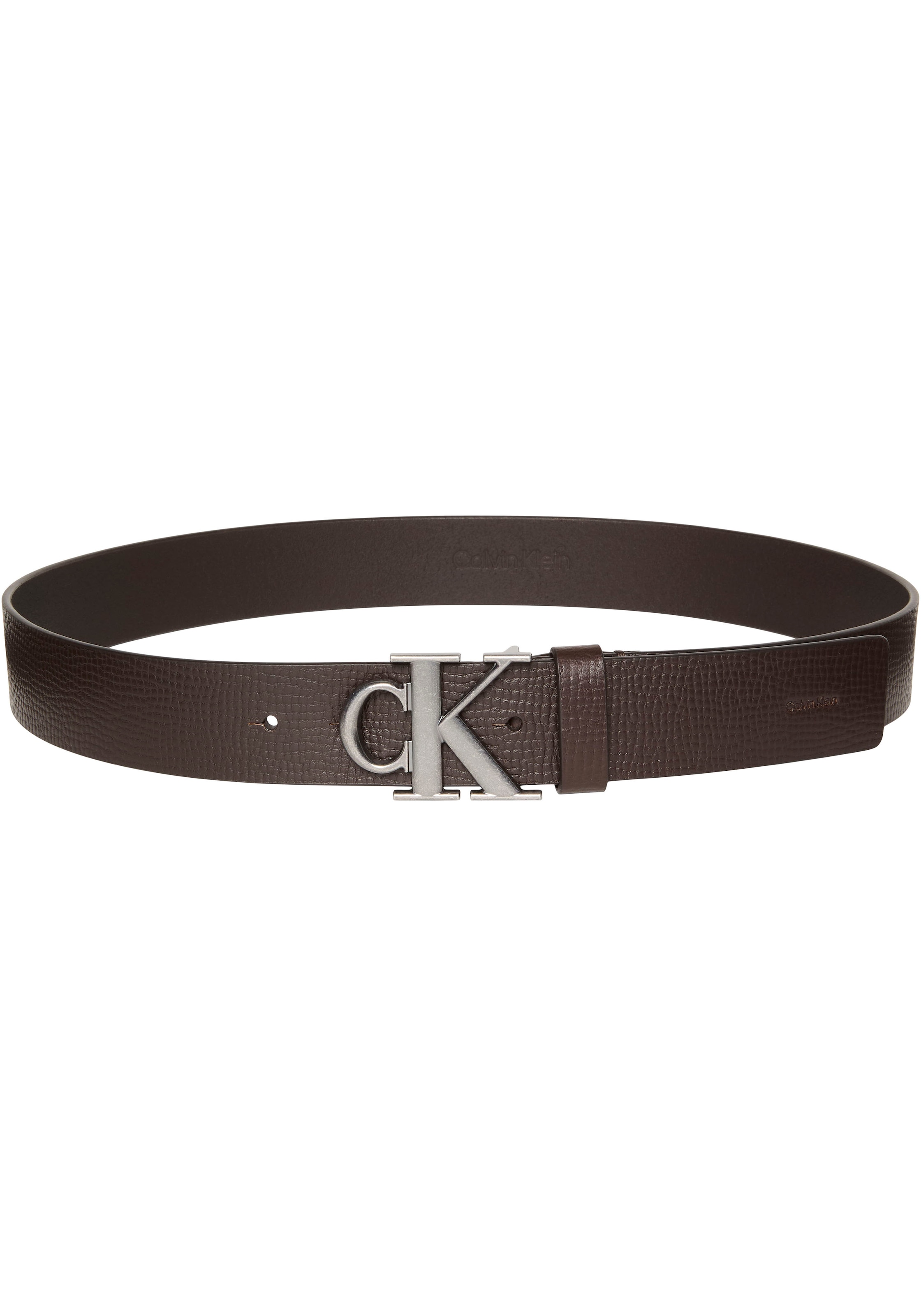 Calvin Klein Ledergürtel »CK BUCKLE 40MM FIXED« Grössenverstellbar mit Metallschliesse