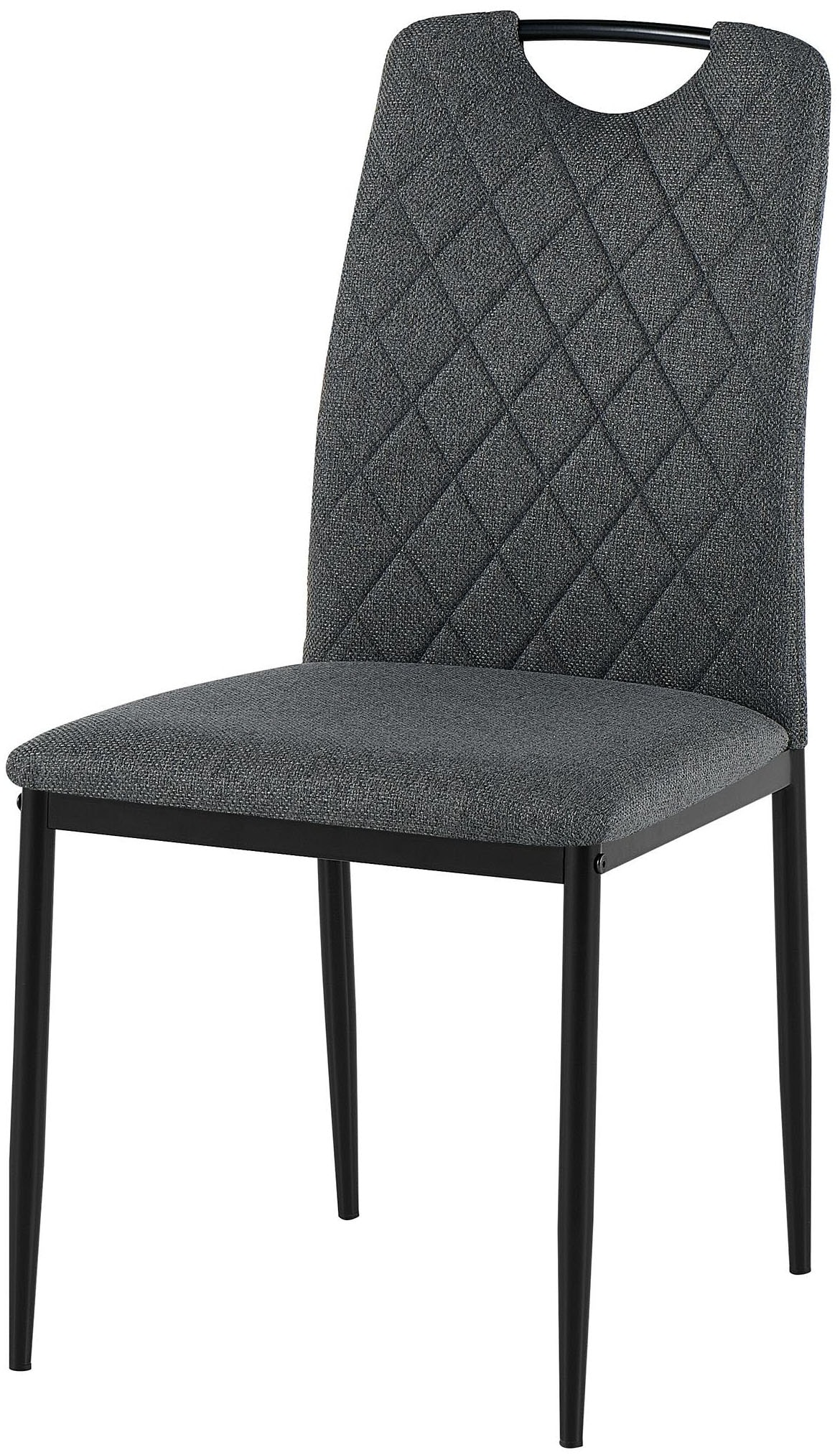 GOODproduct Chaise de salle à manger »Rom« (Ensemble) 2 cuisbequemer Stuhl mit hochwertigem Stoffbezug und Griff im Rücken