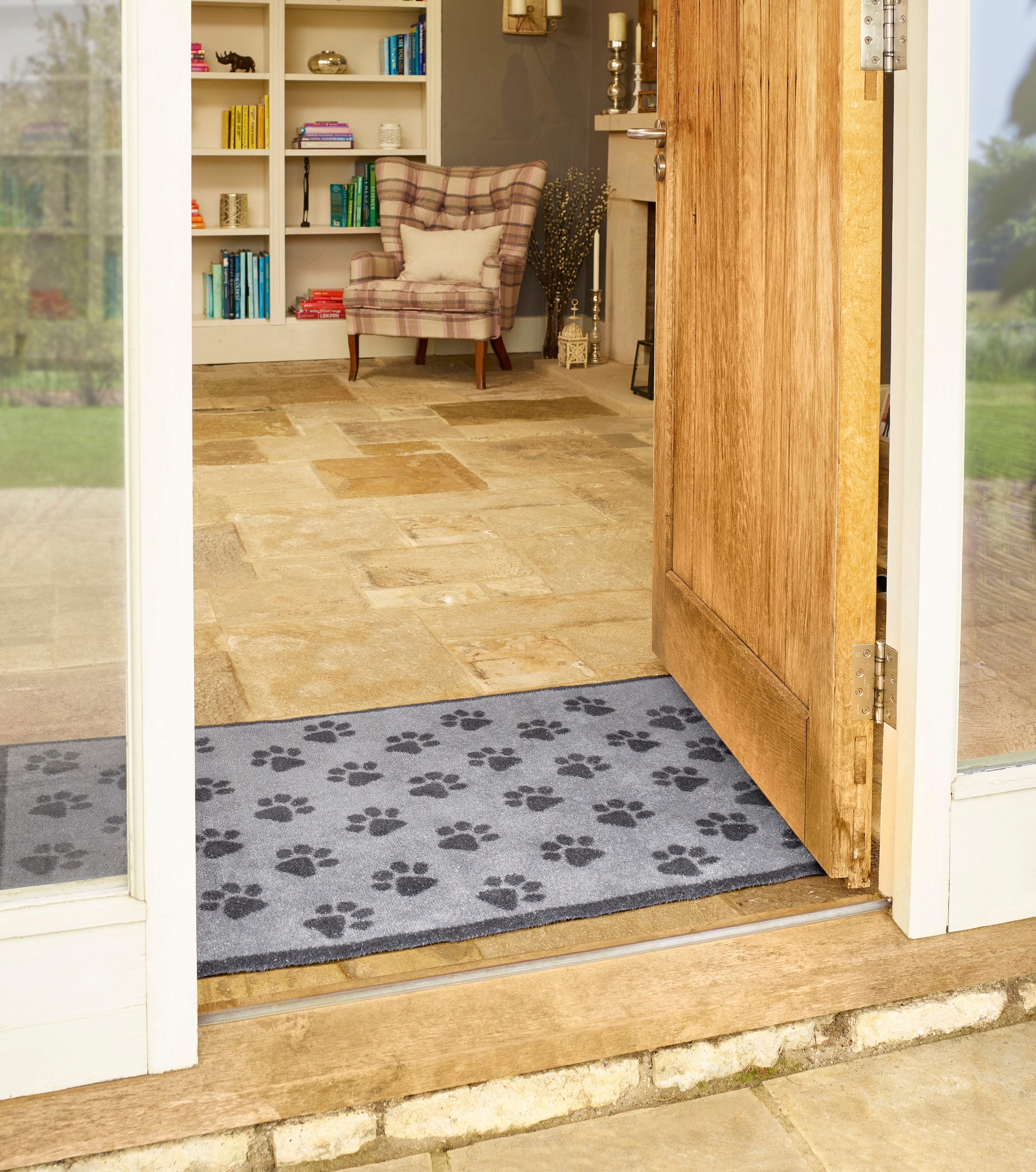Turtle Mat Tapis »Paws Grey« Rectangulaire 9 mm Höhe