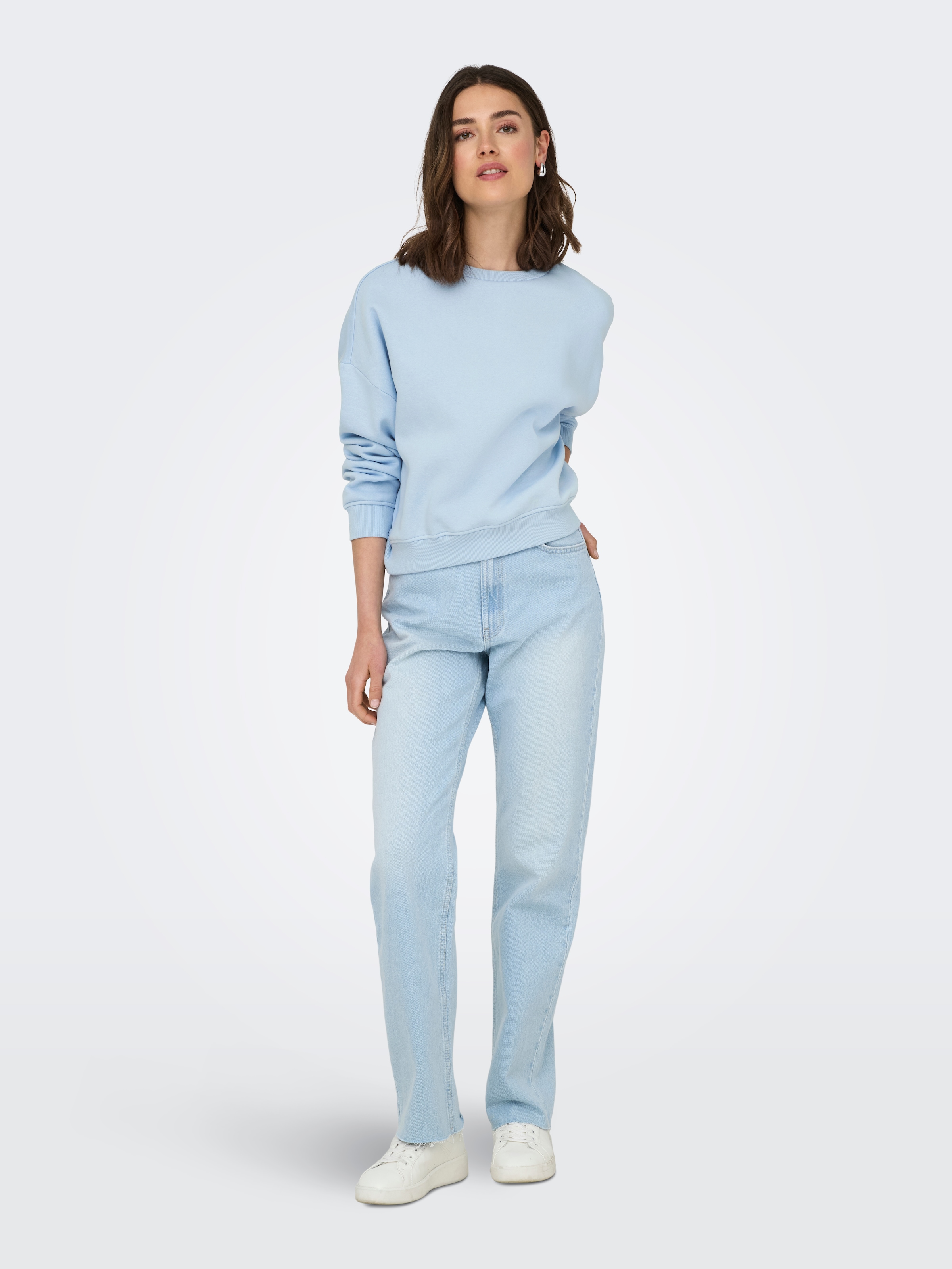 ONLY Sweatshirt »ONLSWEAT L/S CREW OVERSIZE SWT«, Baumwollmischung, loose fit, Rundhals
