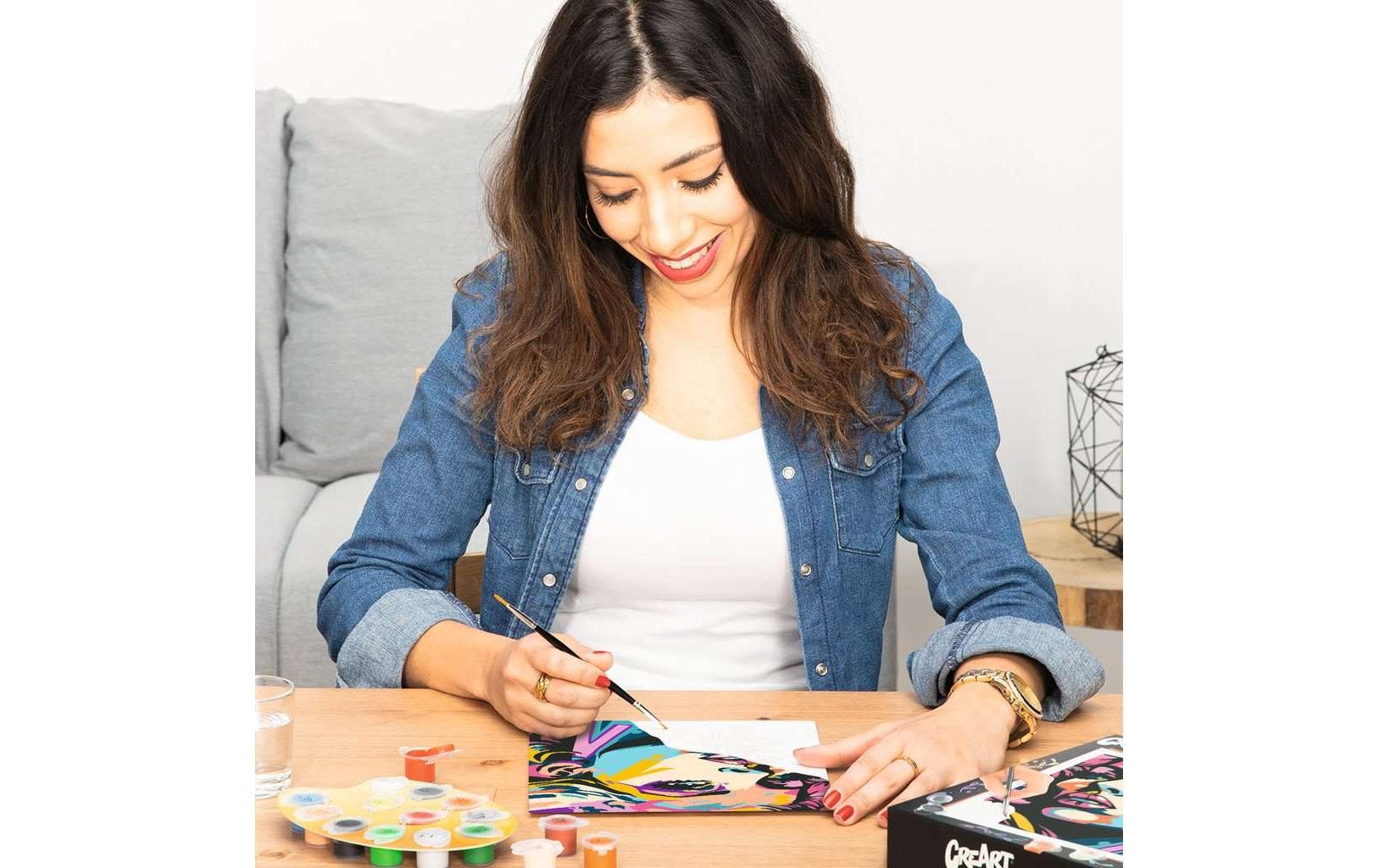 Ravensburger Peinture par numéros »CreArt, Adults Trend – Farbenfrohe Frau«