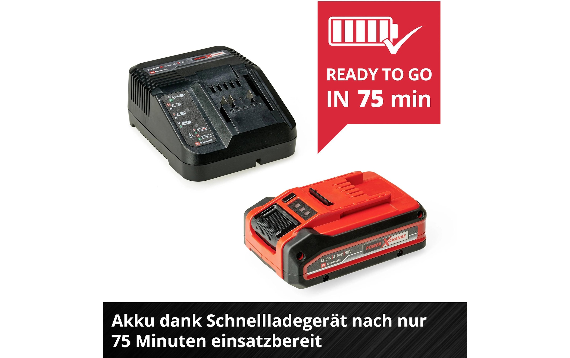 Einhell Akku Starter-Set »PXC-Starter-Kit 4Ah PLUS« 18 V, 4 Ah, inkl. Ladegerät