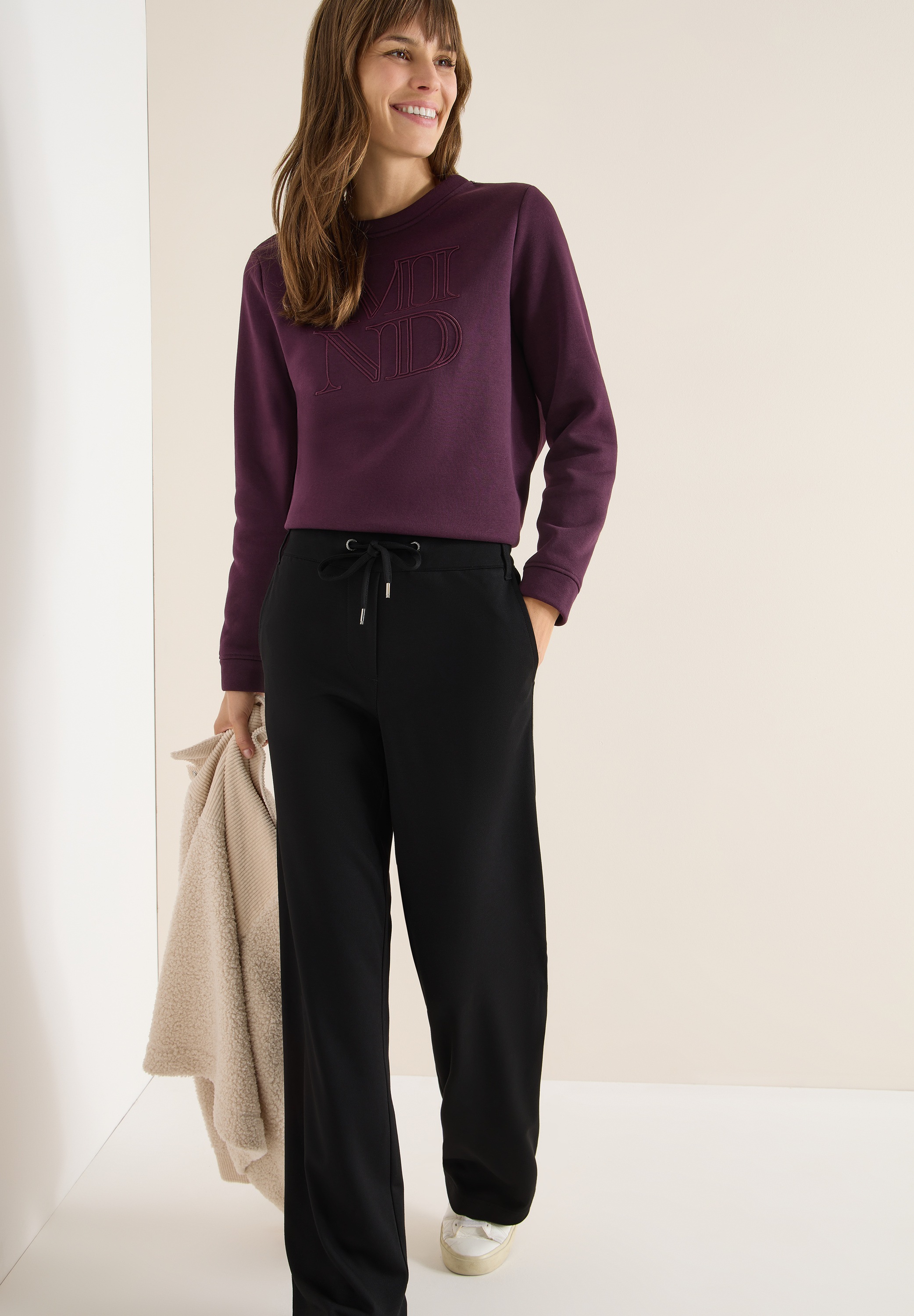 Cecil Pantalon en jersey »Style NEELE«  mit Gummizug und Kordel