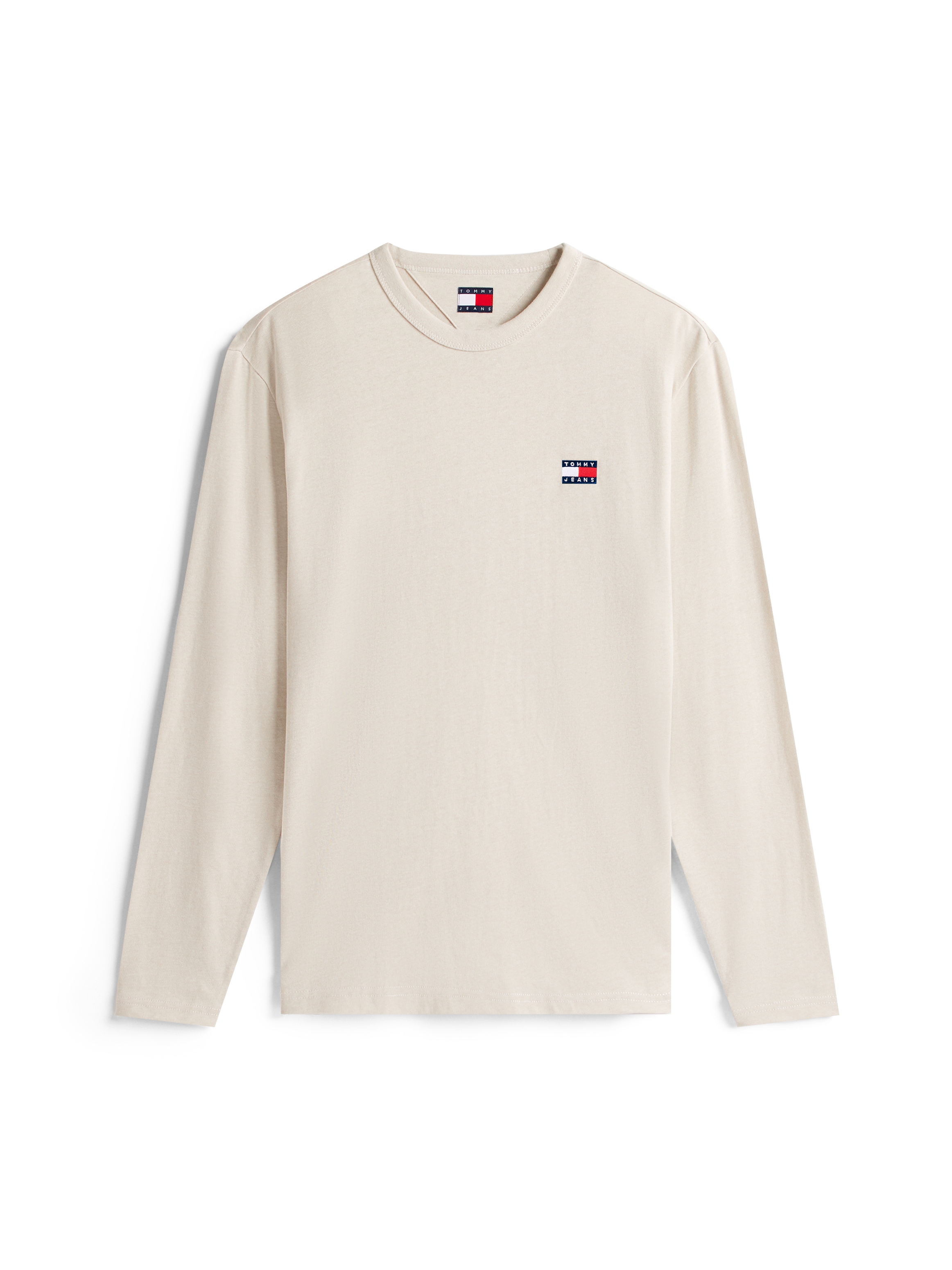 Tommy Jeans T-shirt à manches longues »TJM REG BADGE« jersey, col rond, chiné, coupe régulière