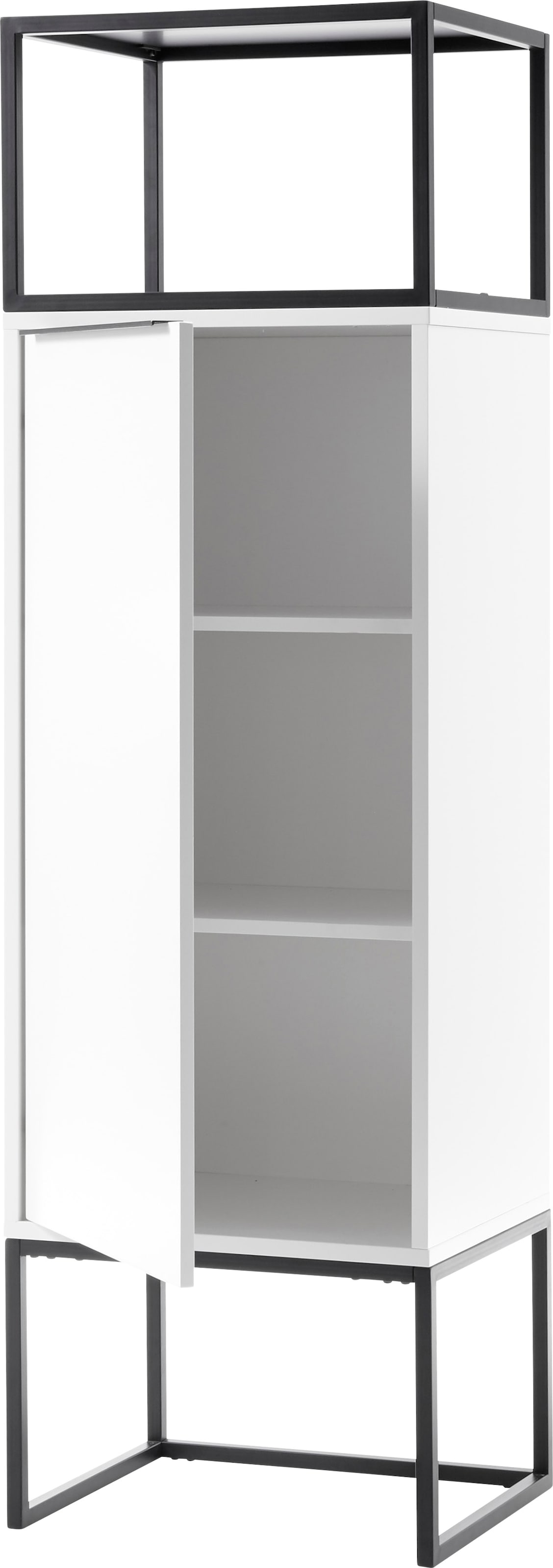 HBZ Buffet haut »Lille« 1 cuis tlg. mit LED-Beleuchtung, Wohnzimmerschrank in Eiche Artisan NB