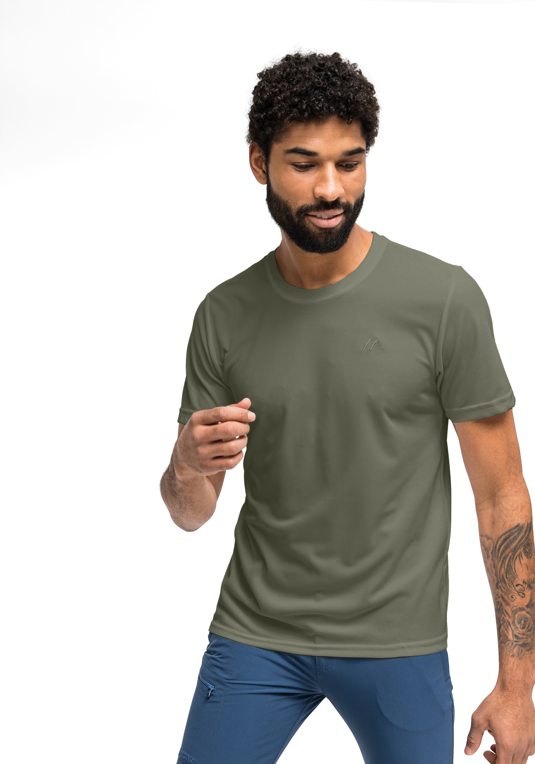Maier Sports T-shirt »Walter« Herren Kurzarmshirt, leichtes Sommer Funktionsshirt, Rundhals, Reg Fit