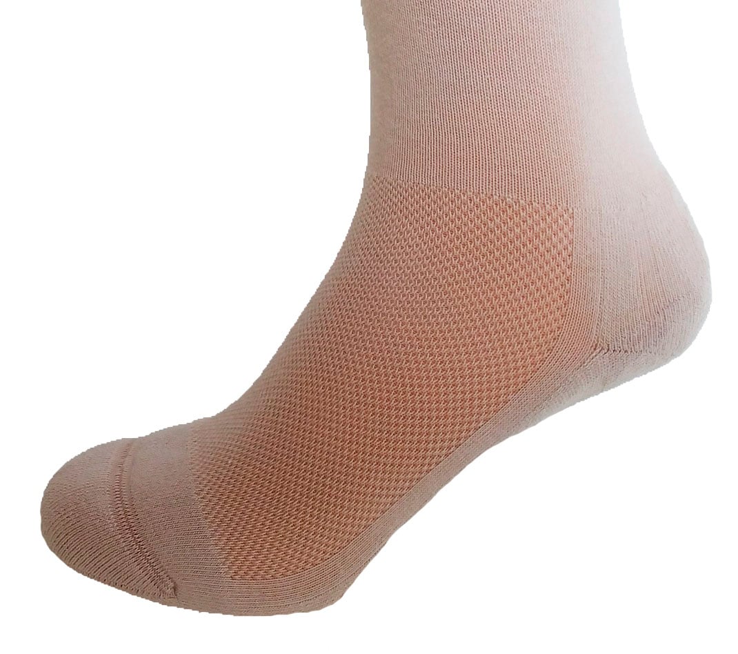 Fussgut Chaussettes pour diabétiques »Venenfreund Kniestrümpfe mit Airchannel Fussbelüftung« 2 Couple tlg. verstärkte Fusspolsterung, weiter Bund, Druckentlastung, bequemer Bund