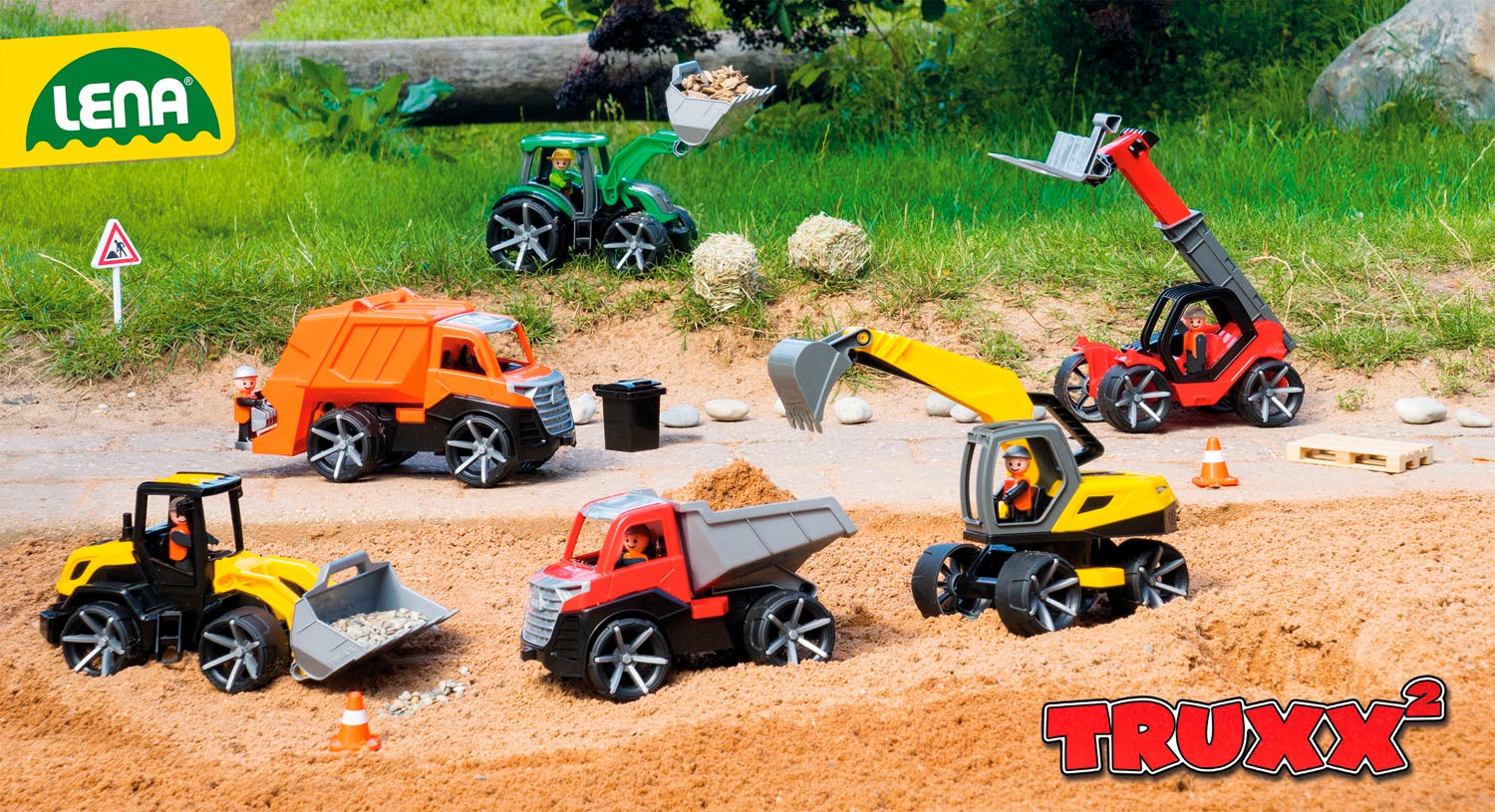 Lena® Spielzeug-Radlader »Truxx Schaufellader« inklusive Spielfigur; Made in Europe