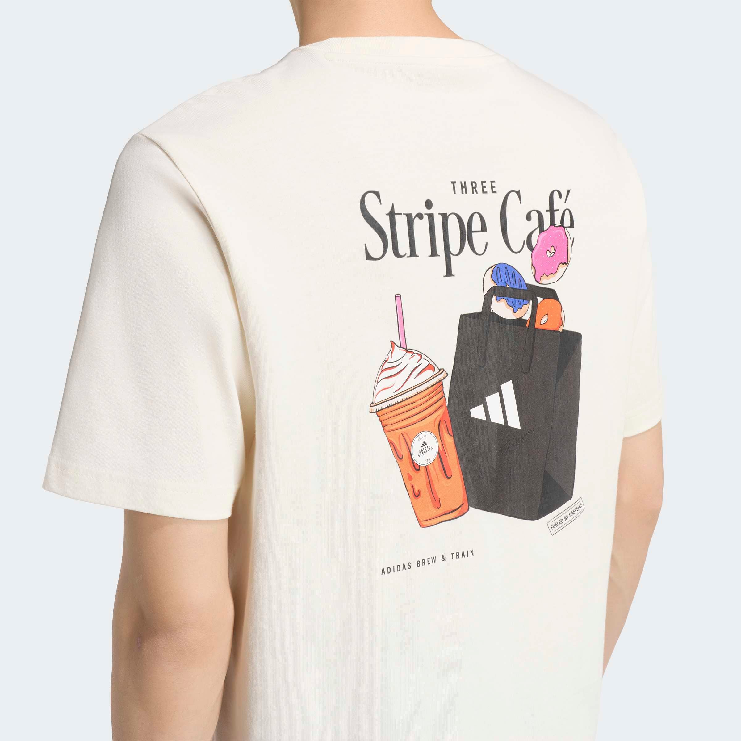 adidas Sportswear T-Shirt »COFFEE CAFE DONUT BAG GRAFIK« für Erwachsene, sportlicher Stil, aus Baumwolle