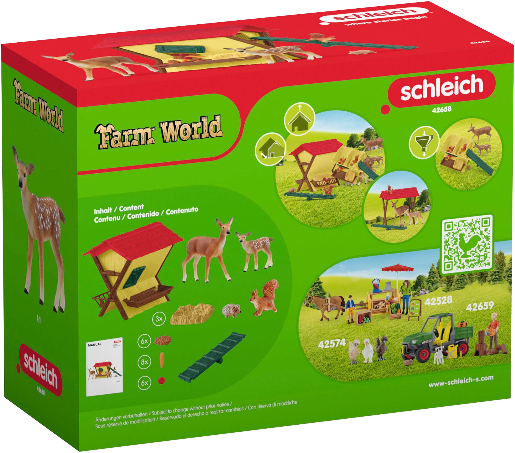 Schleich® Spielwelt »FARM WORLD, Fütterung der Waldtiere (42658)«