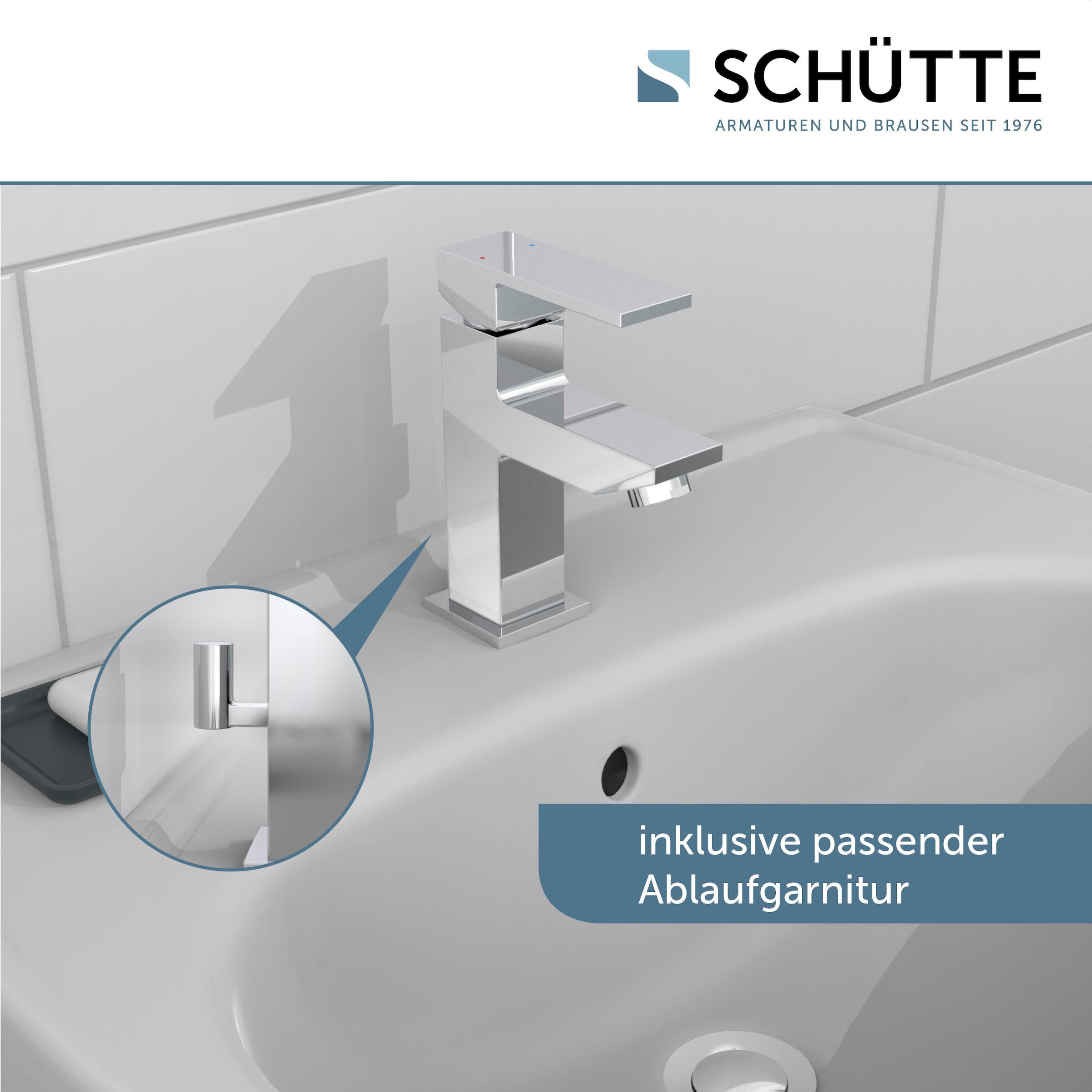 Schütte Waschtischarmatur »TOKYO II« 1 Stk. tlg. geräuscharme Kartusche, Marken-Mischdüse, inkl. Zugstange