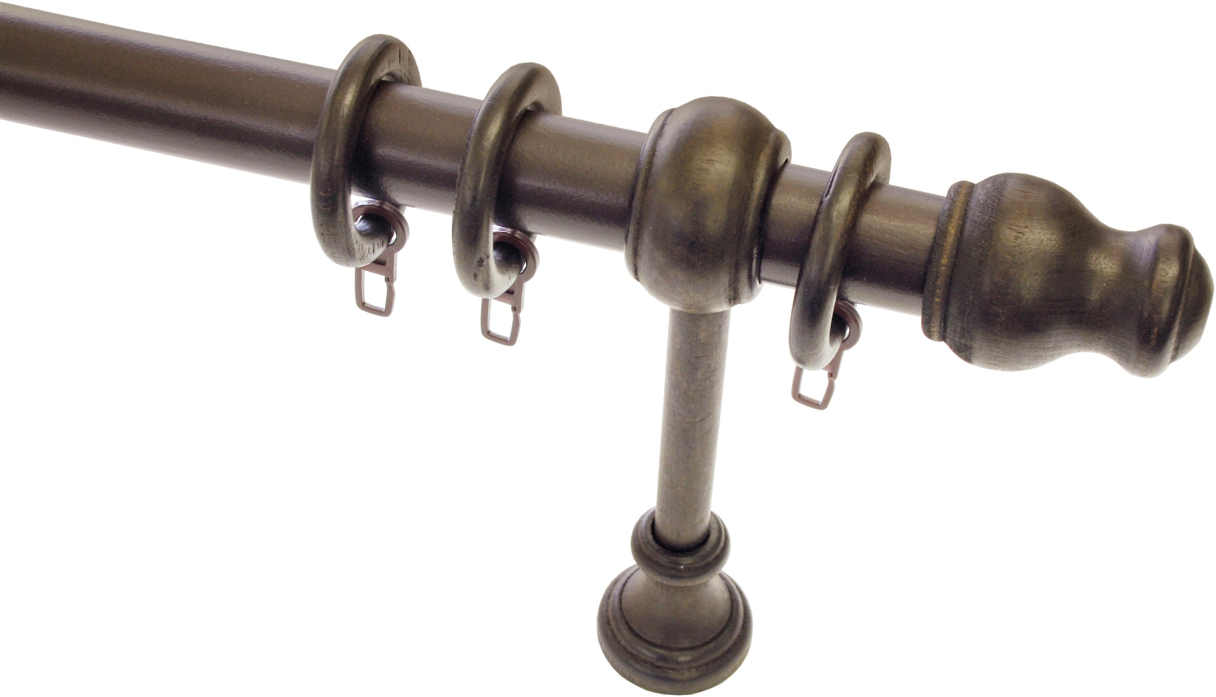 GARDINIA Tringle à rideaux »Set Holz« Ø 28 mm 1 course-läufig Dimension fixe 1-rail