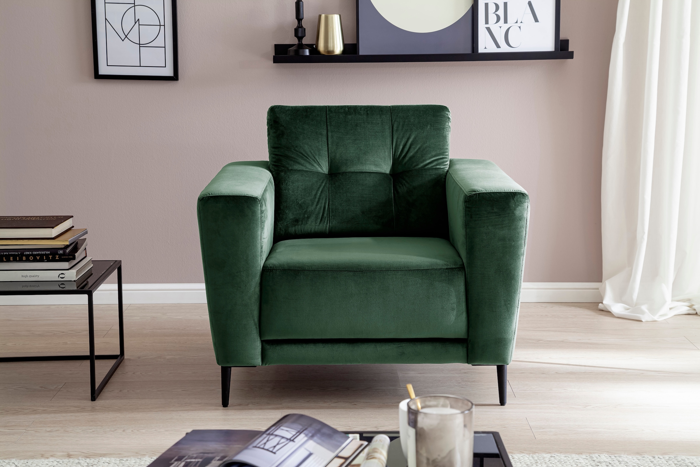 Trends by HG Sessel »Barcelona« mit Metallfuss, frei im Raum stellbar