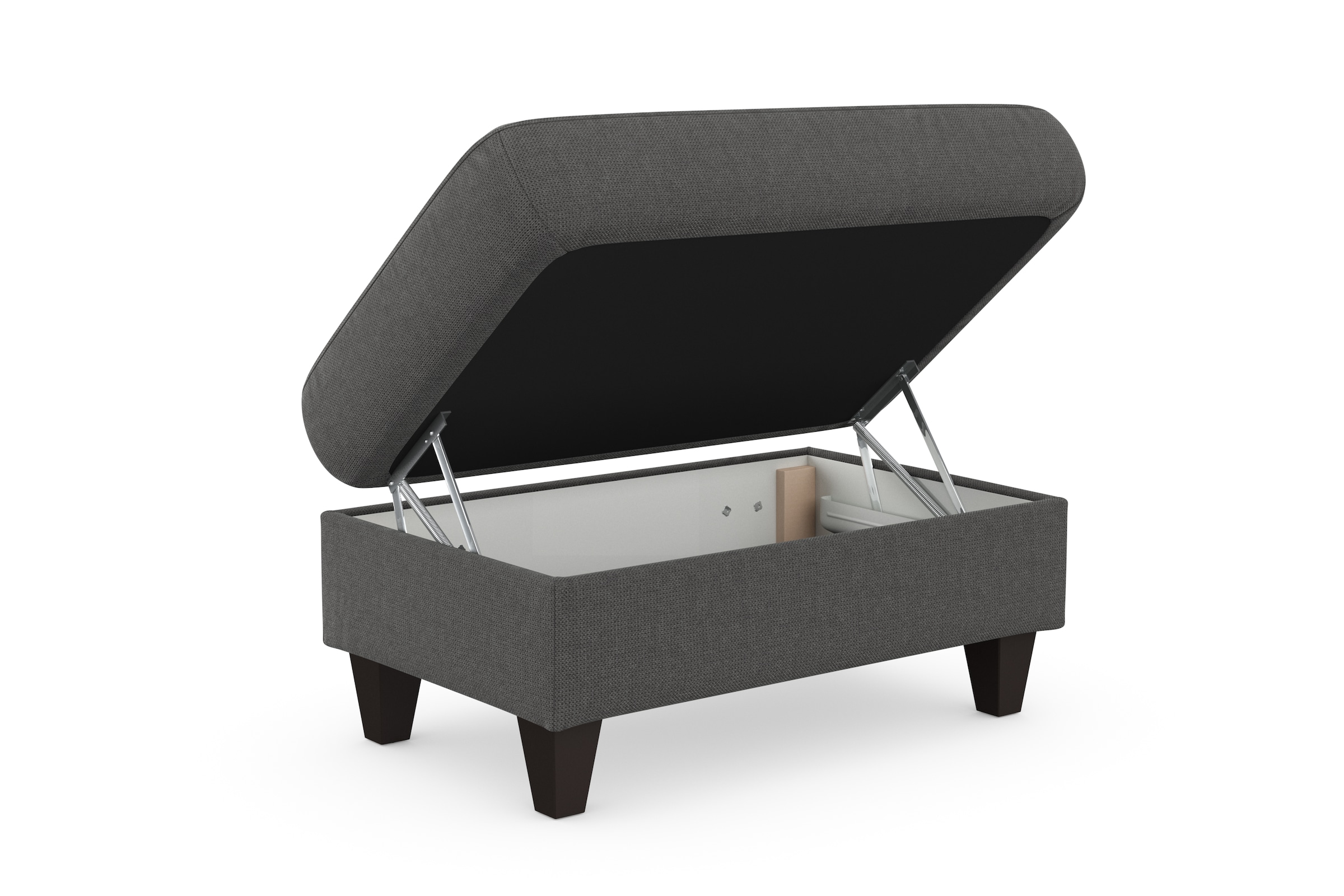 sit&more Stauraumhocker »Farö« mit Stauraum und Federkern und wengefarbenen Füssen