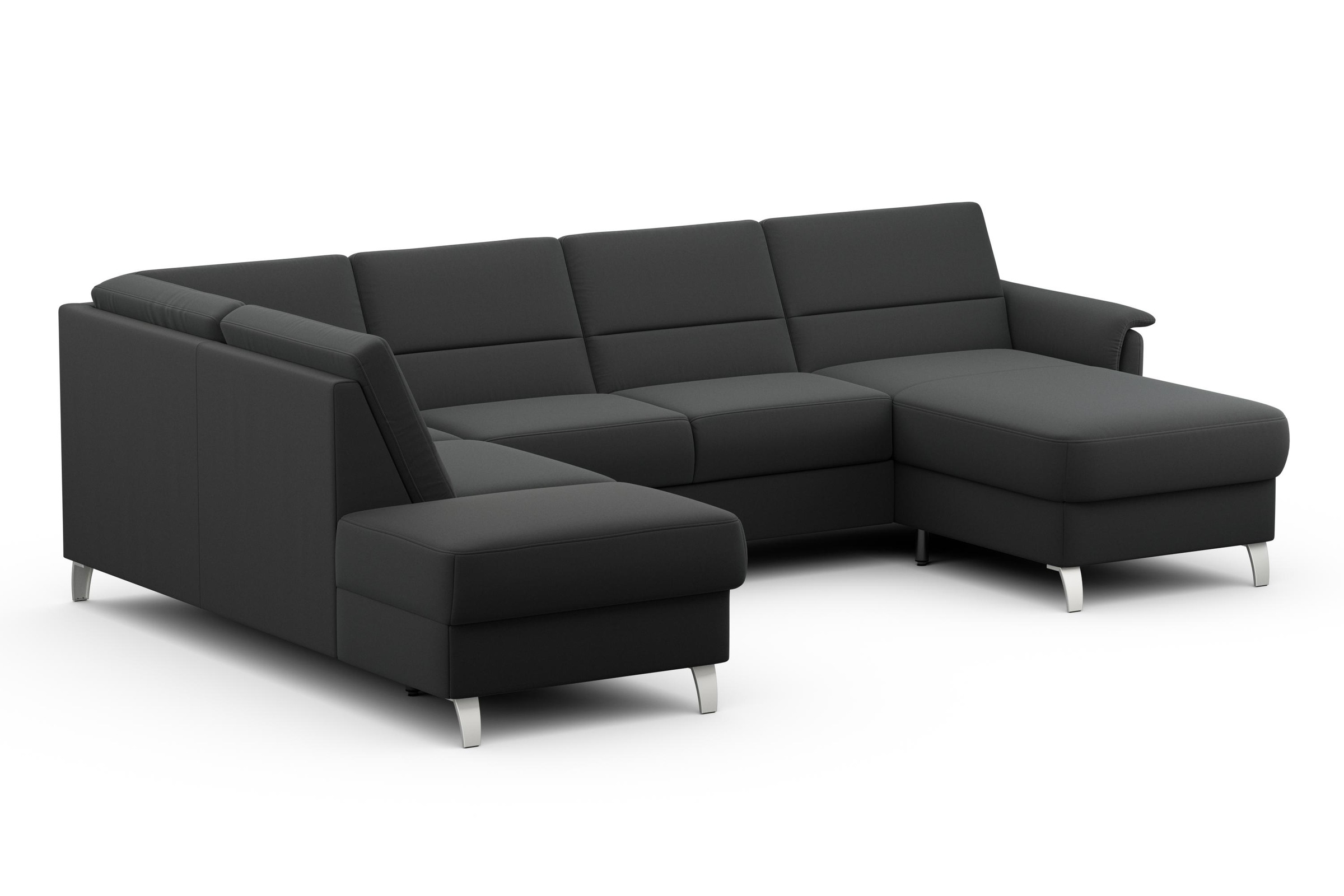 sit&more Wohnlandschaft »Palmera U-Form, B: 308 cm« optional Bettfunktion & Bettkasten, Federkern