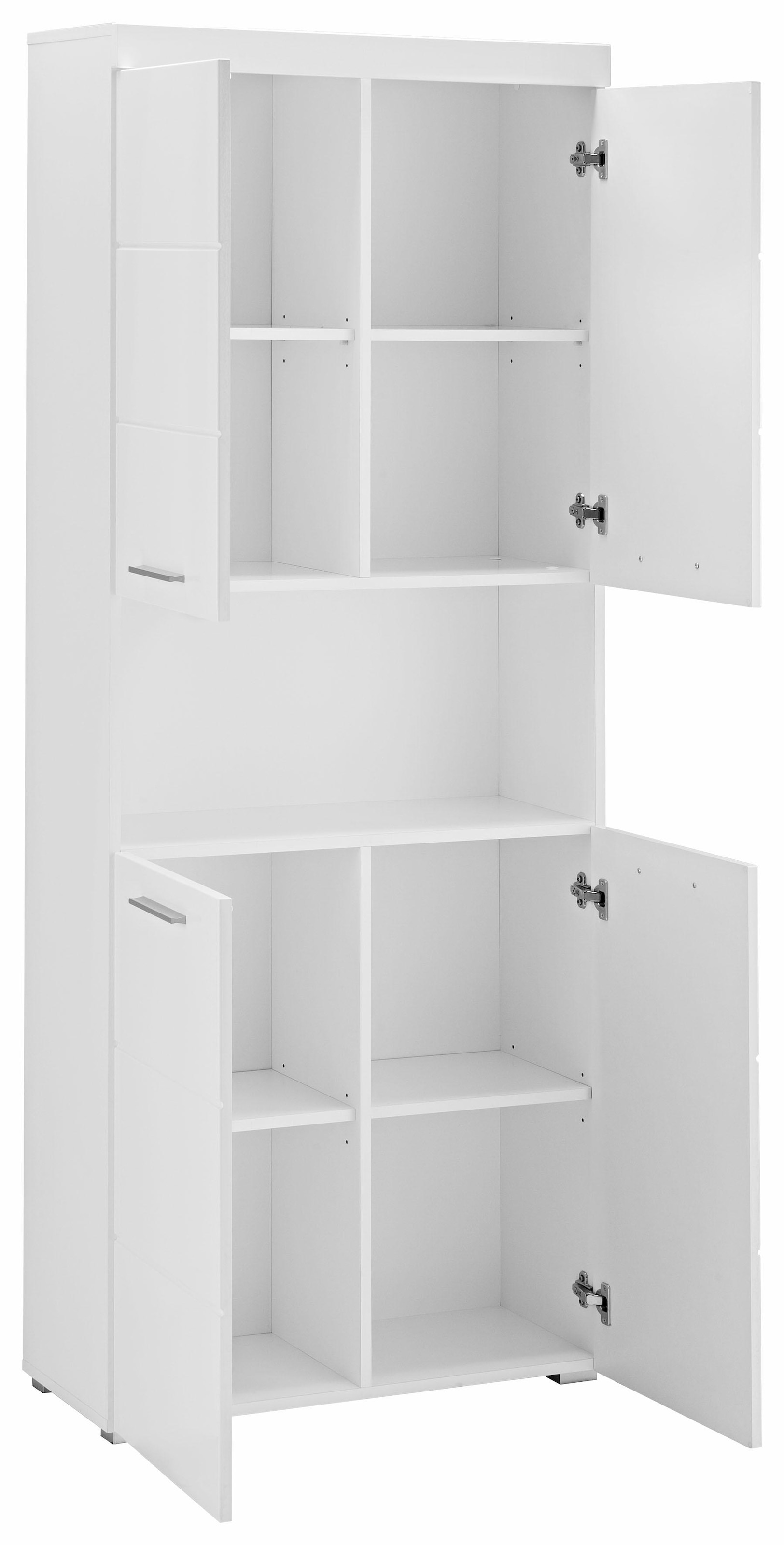welltime Hochschrank »Avena« Badschrank 4-türig mit o. Fach und 4 Einlegeböden - B/T/H 73/31/190 cm