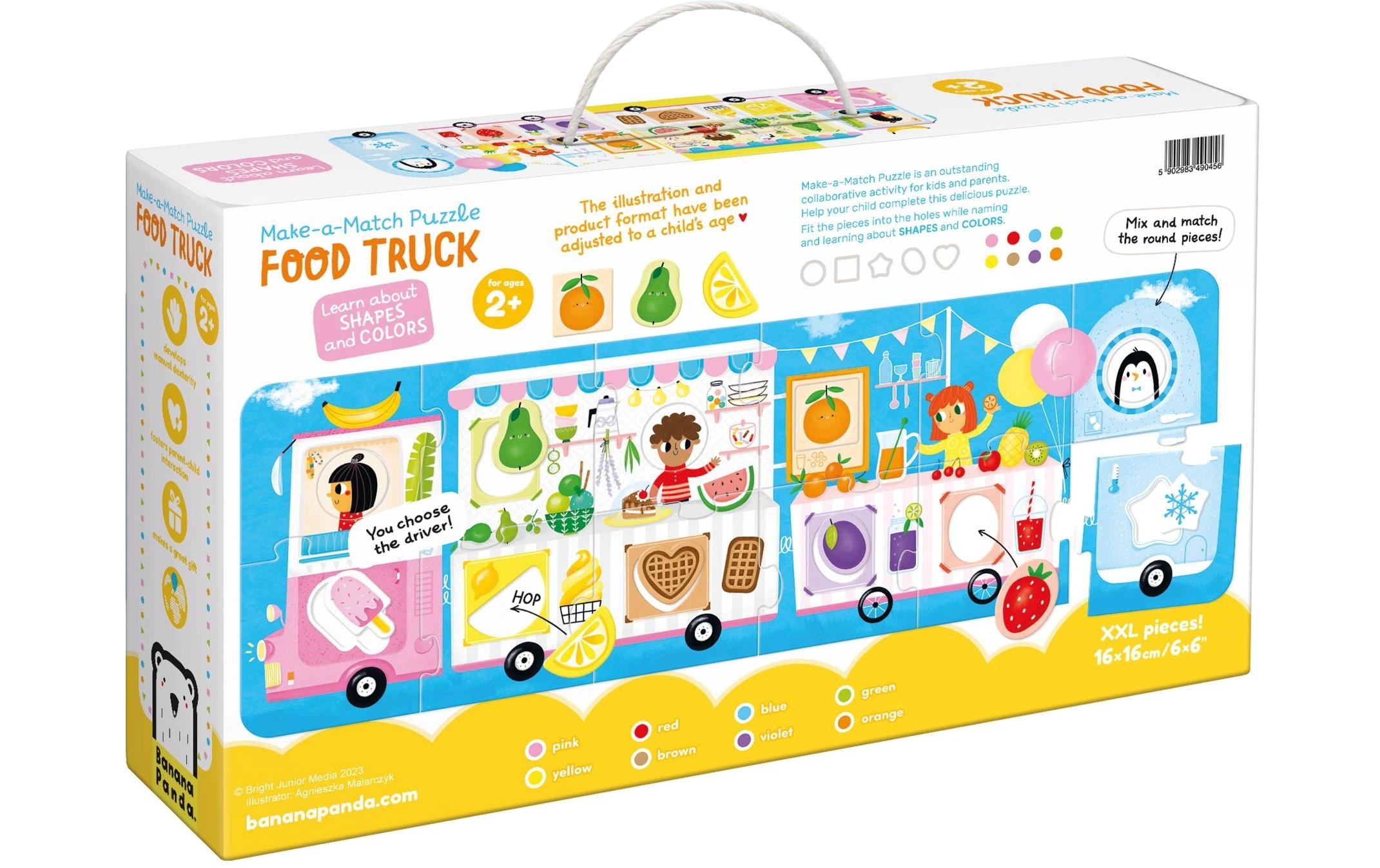   Puzzle »Banana Panda Make-A-Match Puzzle Food Truck XL Pappe 23 Teile« Multilingual