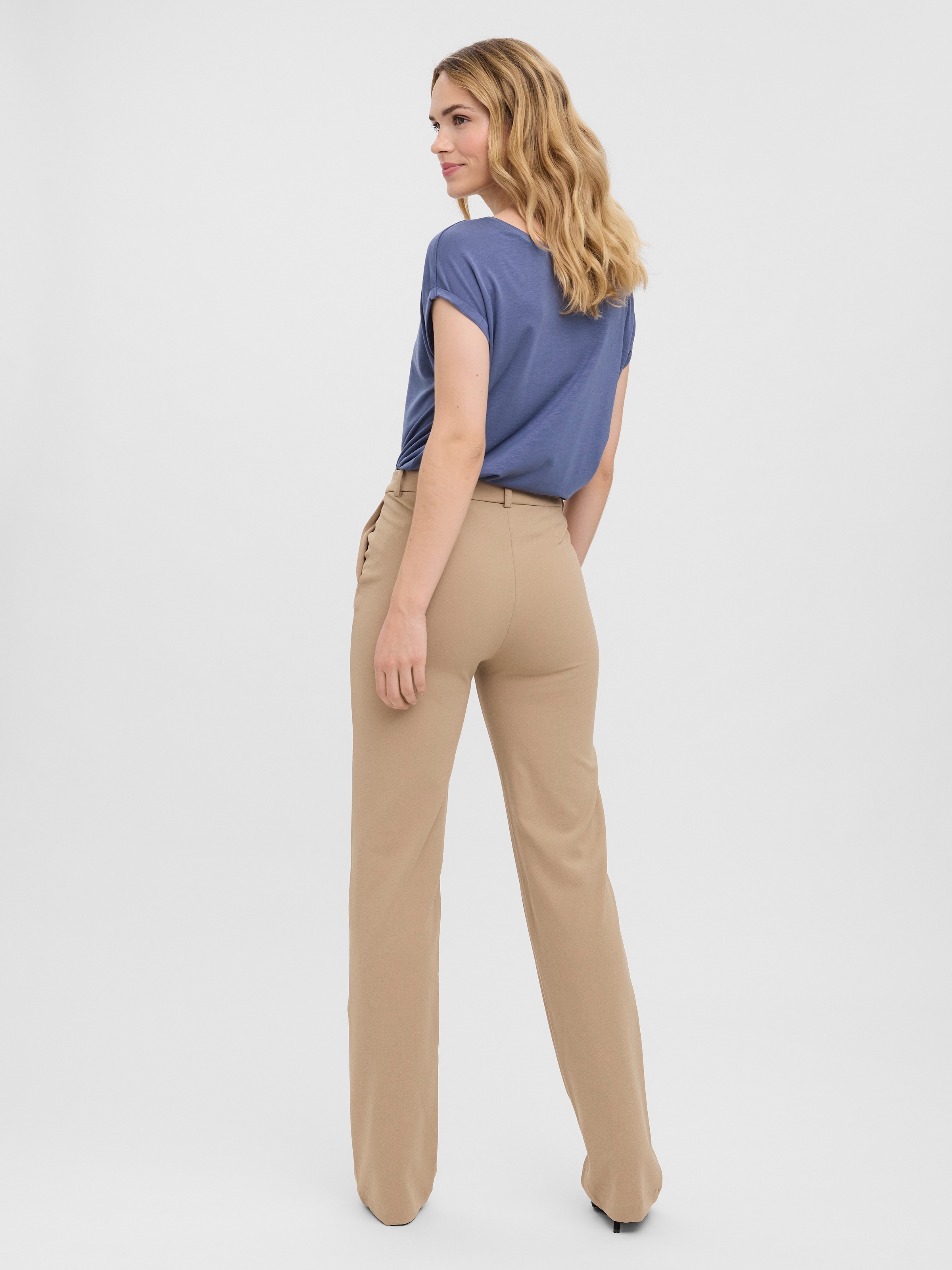 Vero Moda Pantalon de costume »VMZAMIRA MW SLIM STRAIGHT PANT NOOS«  mit Gürtelschlaufen
