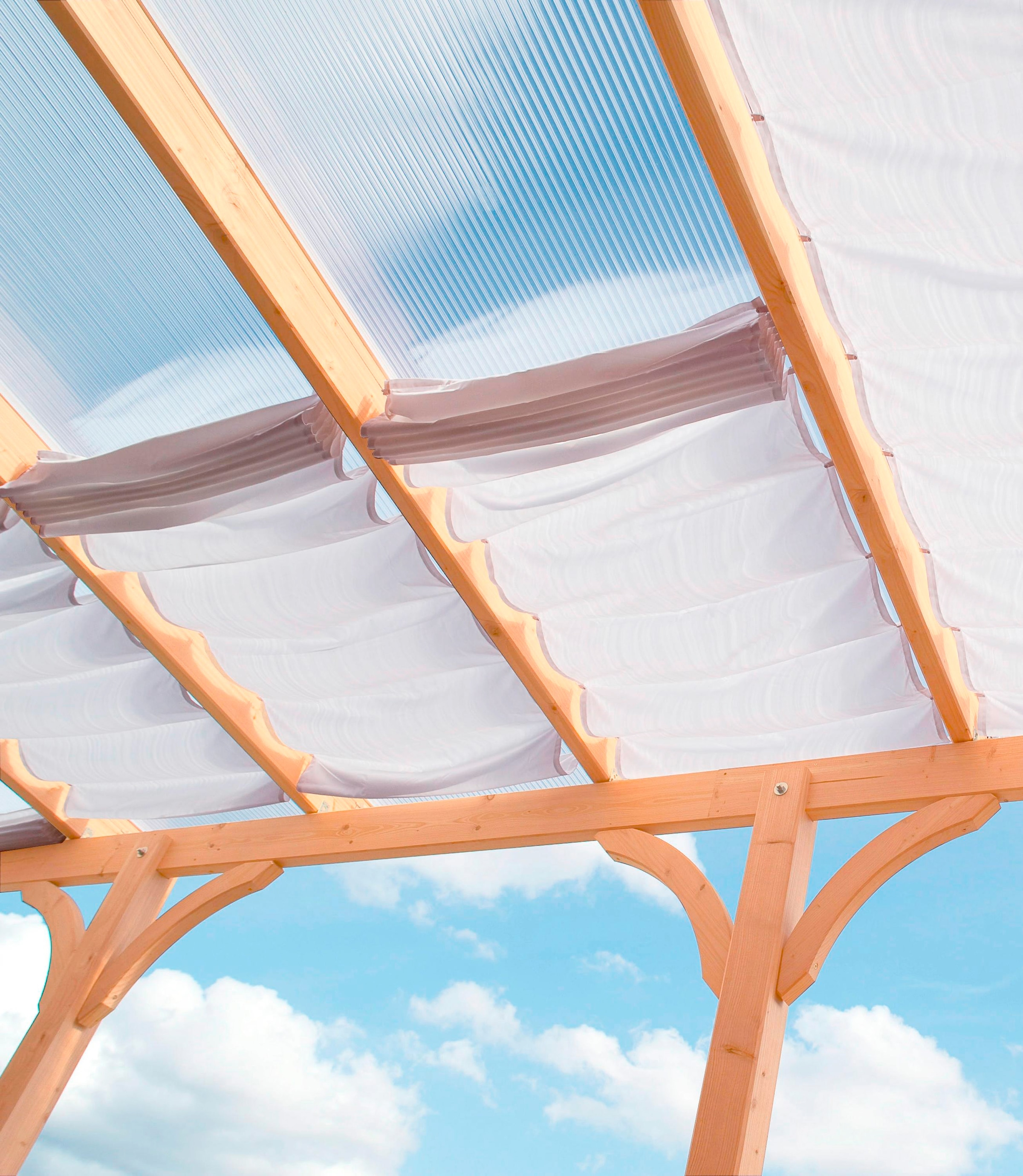 Floracord Sonnensegel 512 x 220 cm mit 5 Feldern