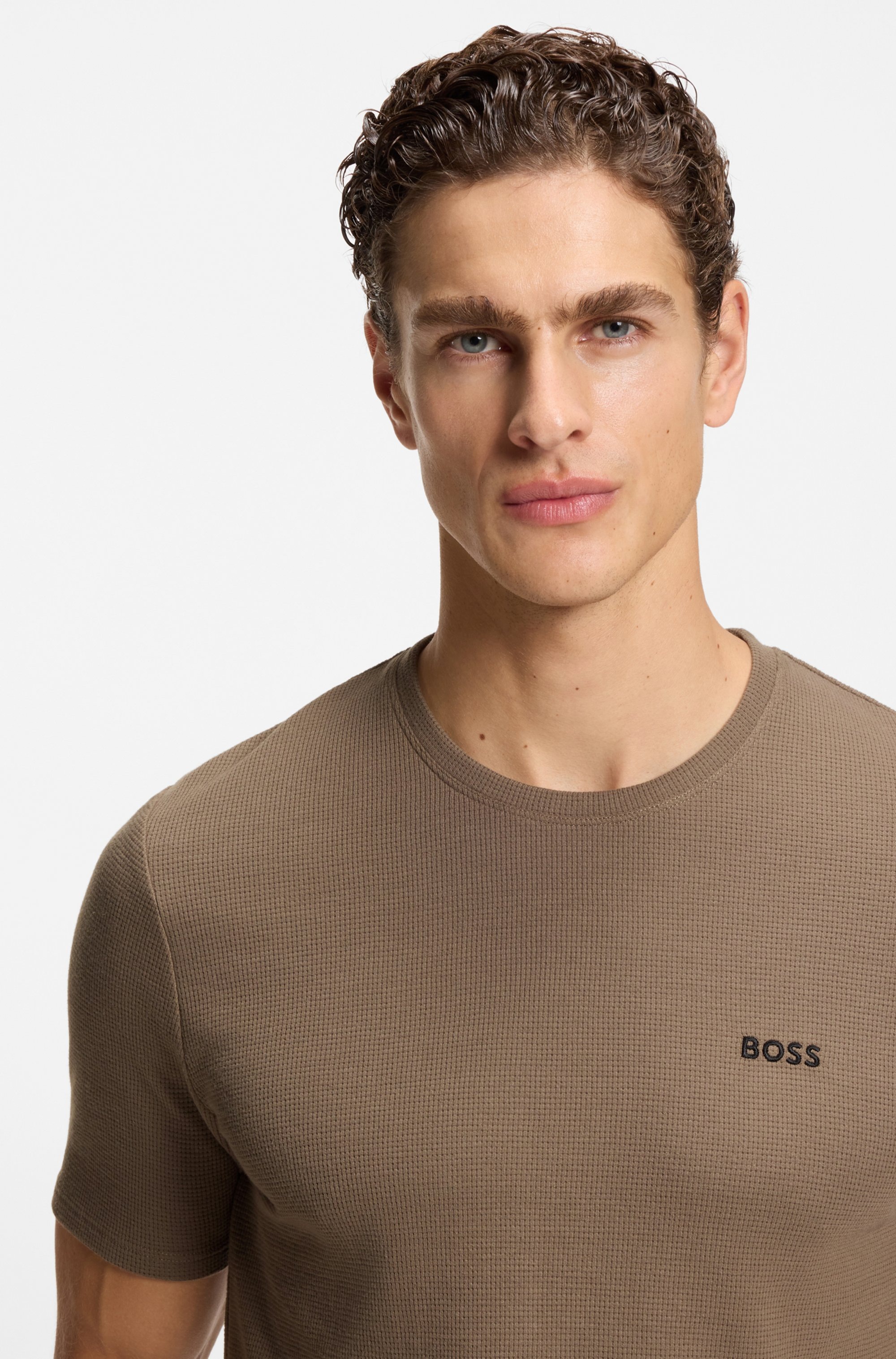 BOSS Pyjamaoberteil »Waffle T-Shirt«
