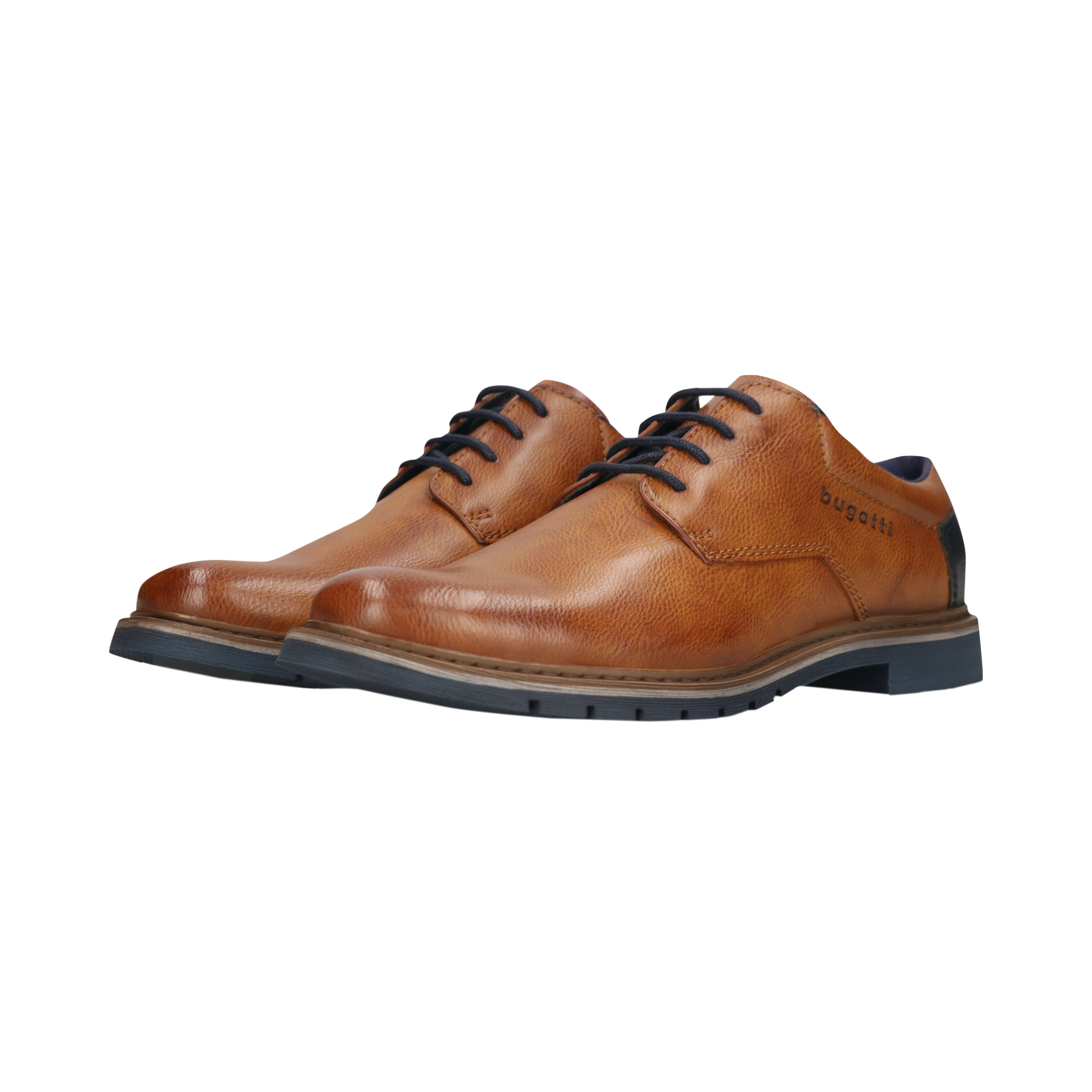 bugatti Chaussure à lacets  Blockabsatz, Businessschuh, Abendschuh mit Logoprägung
