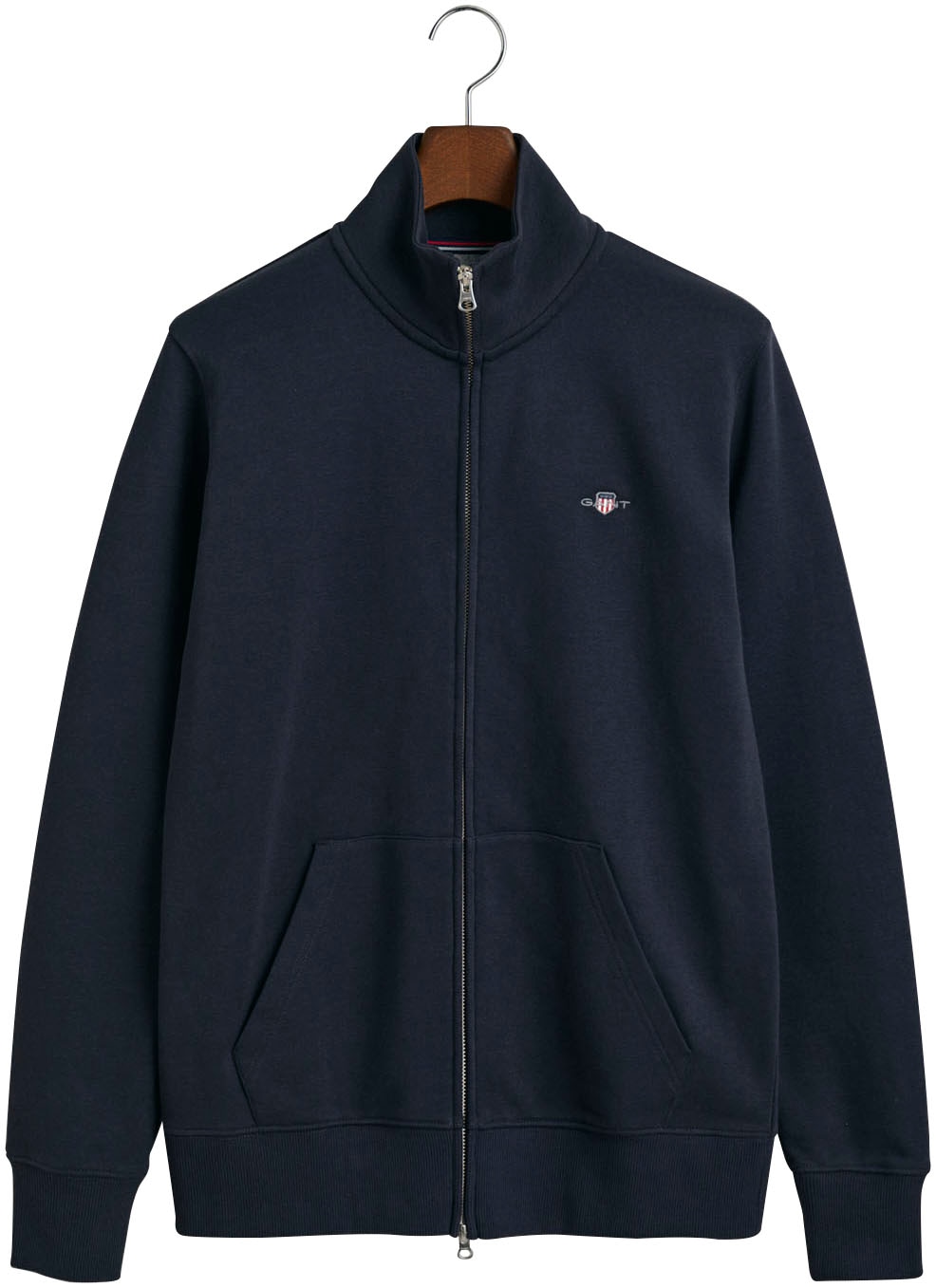 Gant Sweatjacke »REG SHIELD FULL ZIP SWEAT«, mit Logostickerei auf der Brust
