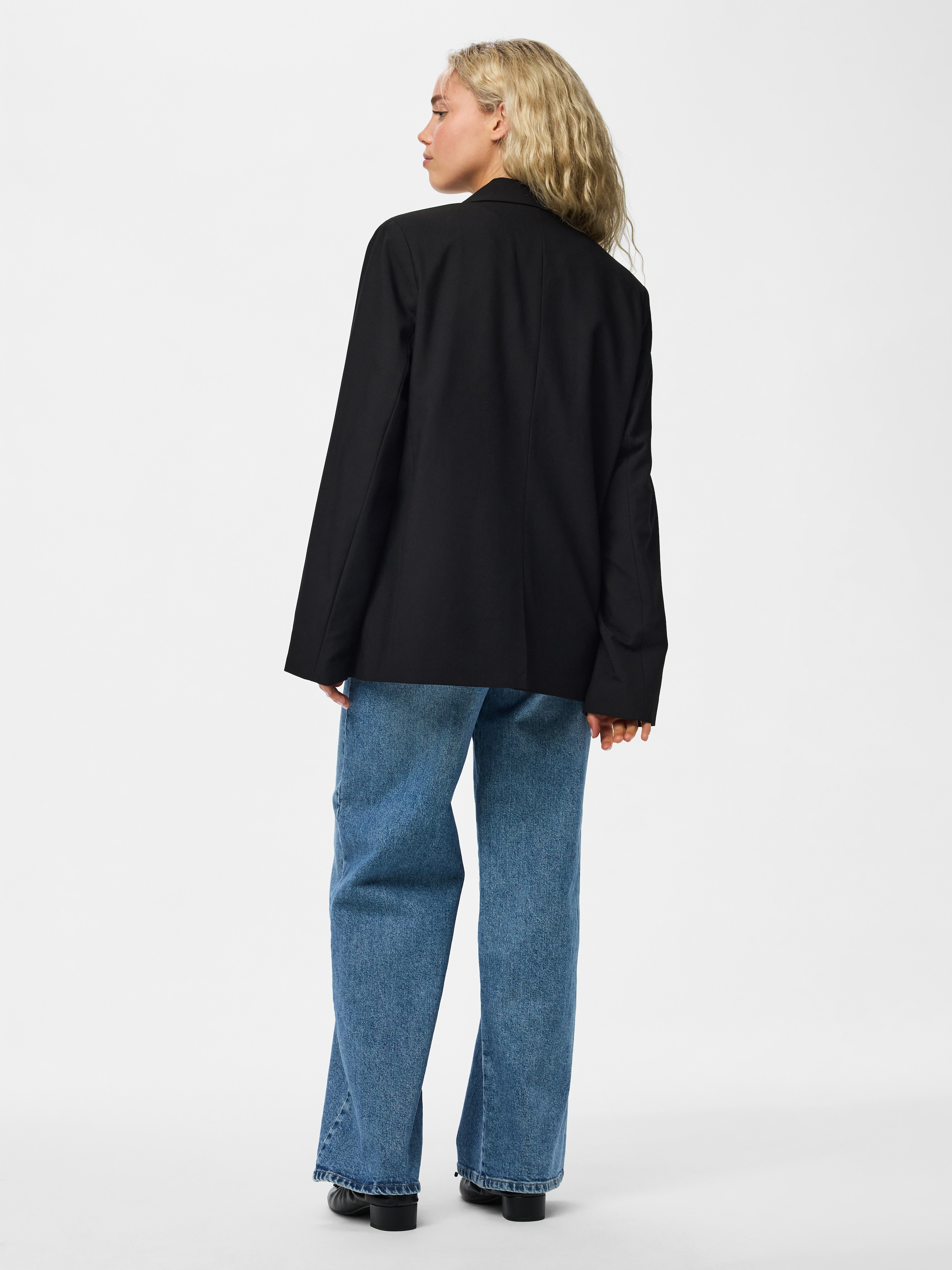 pieces Blazer long »PCBOSELLA LS LOOSE BLAZER NOOS BC« mélange de matériaux