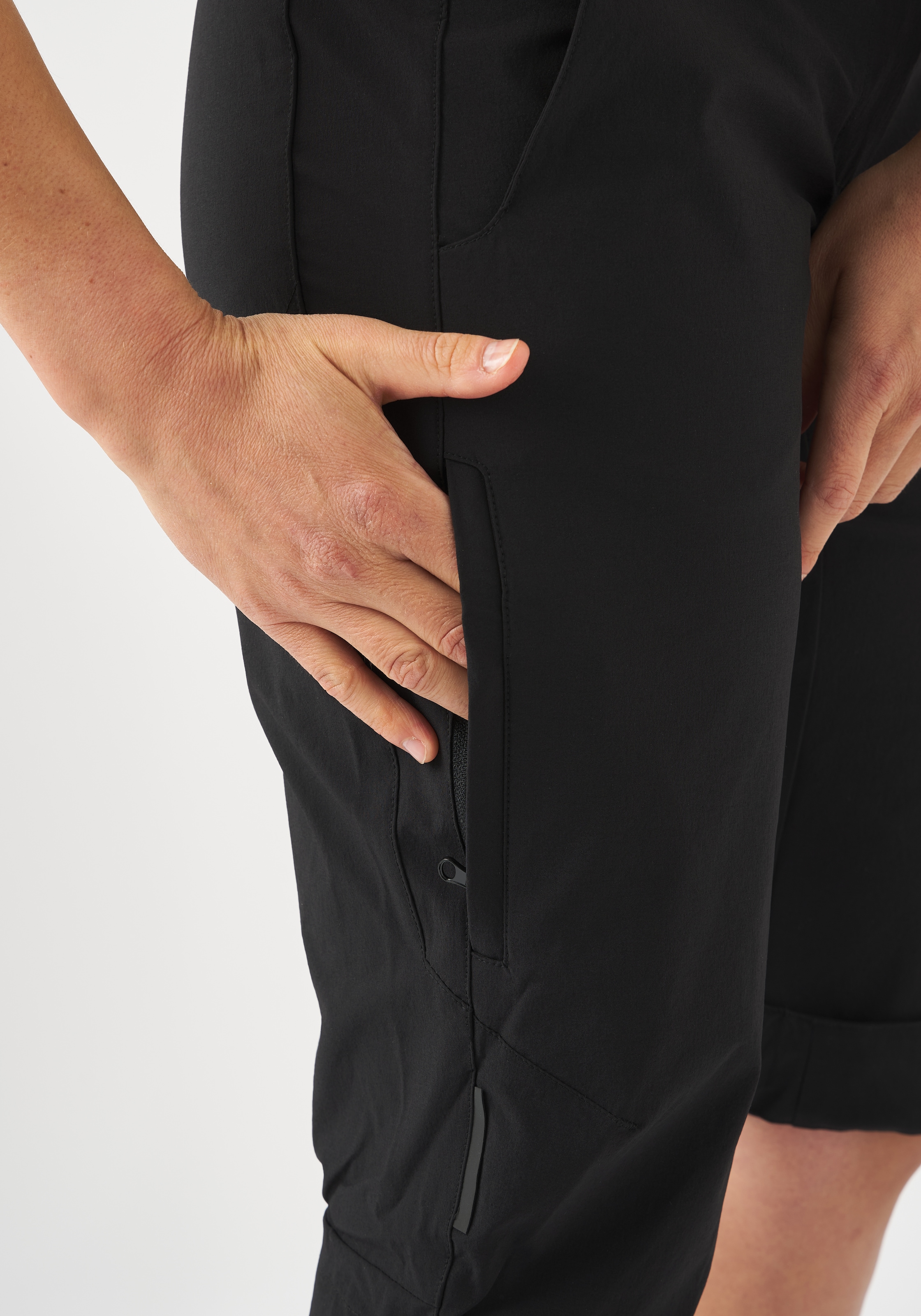 Gonso Pantalon de vélo »Ruth 3/4«  Damen 3/4 Radhose, Innenhose mit Sitzpolster, Bund inkl. Gürtel