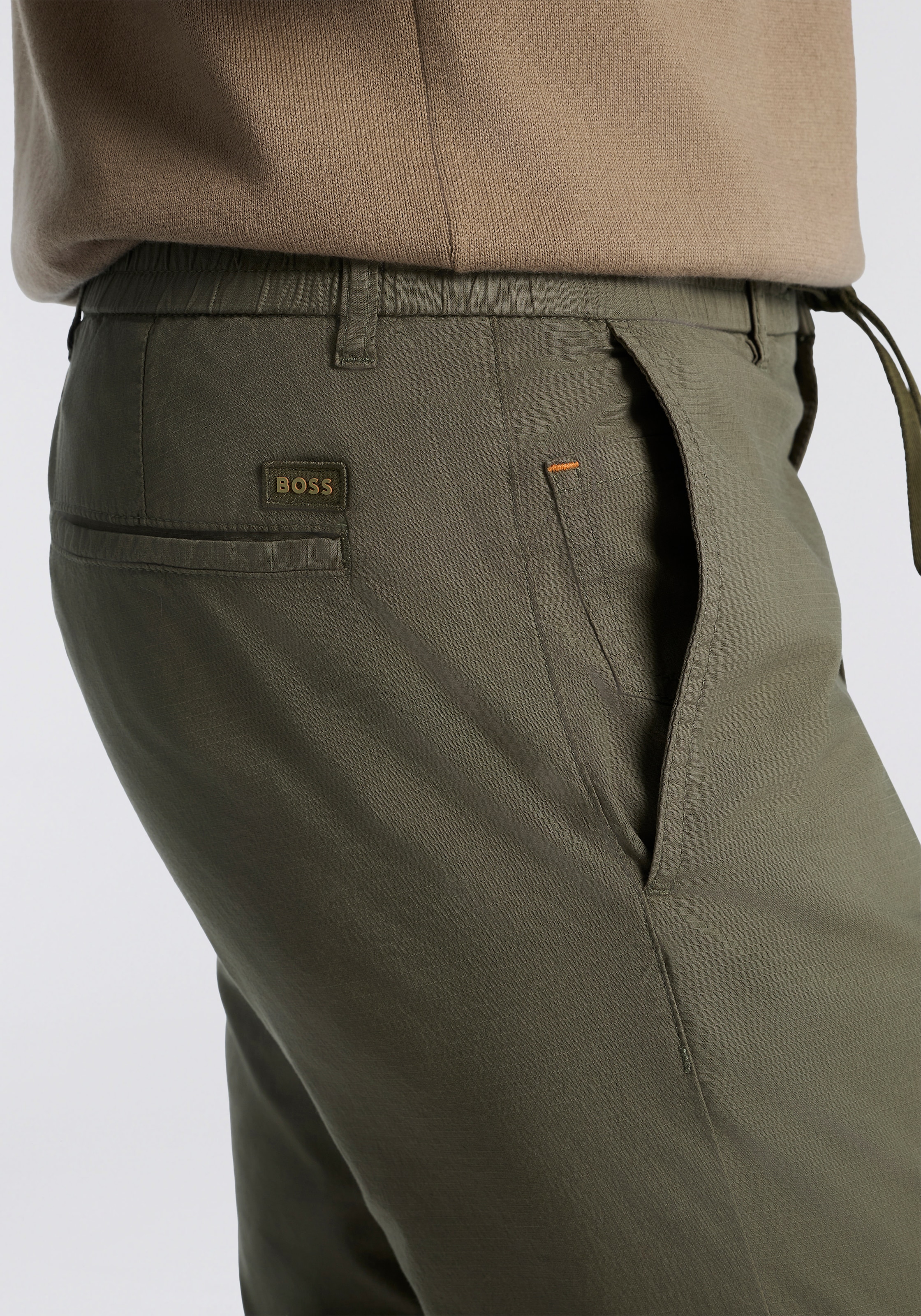 BOSS ORANGE Chinos »tapered DS«  tapered fit, elastischer Bund mit Kordelzug
