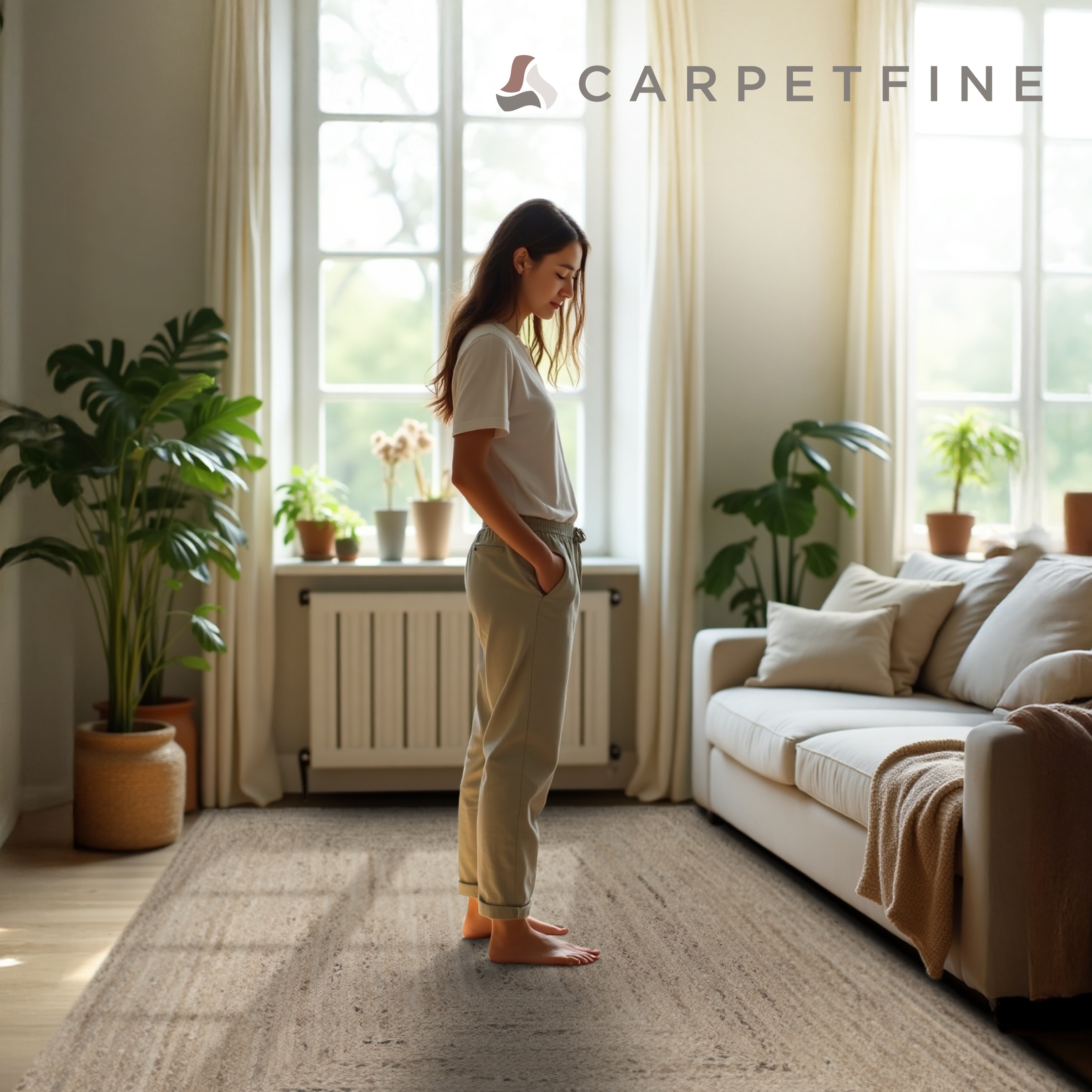 carpetfine Teppich »Nele Juteteppich Naturfaser« rechteckig 6 mm Höhe geflochtener Wendeteppich aus 100% Jute, quadratisch und als Läufer