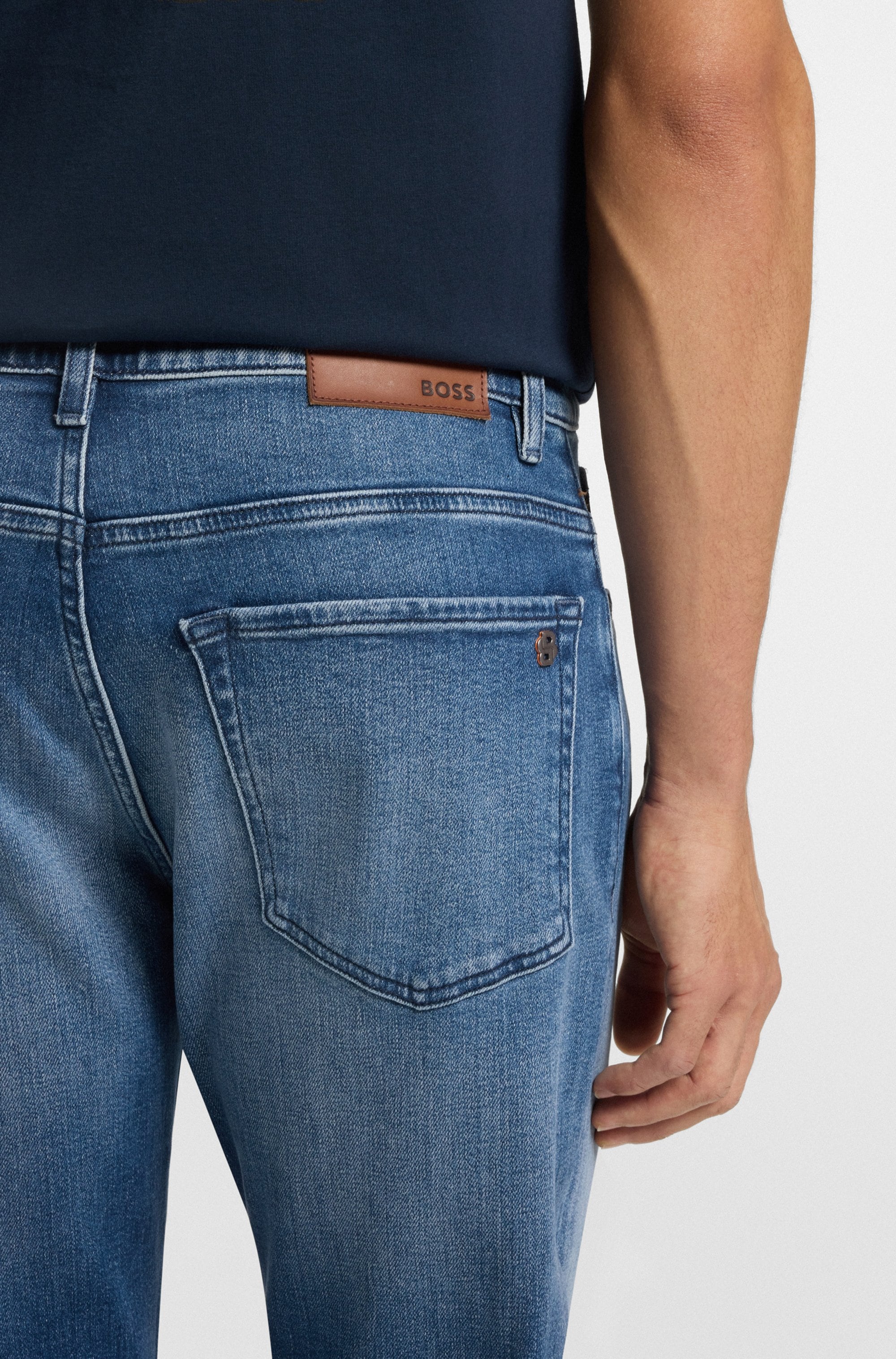 BOSS ORANGE Jeans coupe régulière »Re Maine« mittlere Bundhöhe, gerade Passform, authentische Waschung